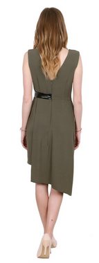 Sarcia.eu Minikleid Sehr Elegantes Asymmetrisches Mini Kleid Reissverschluss Khaki XL