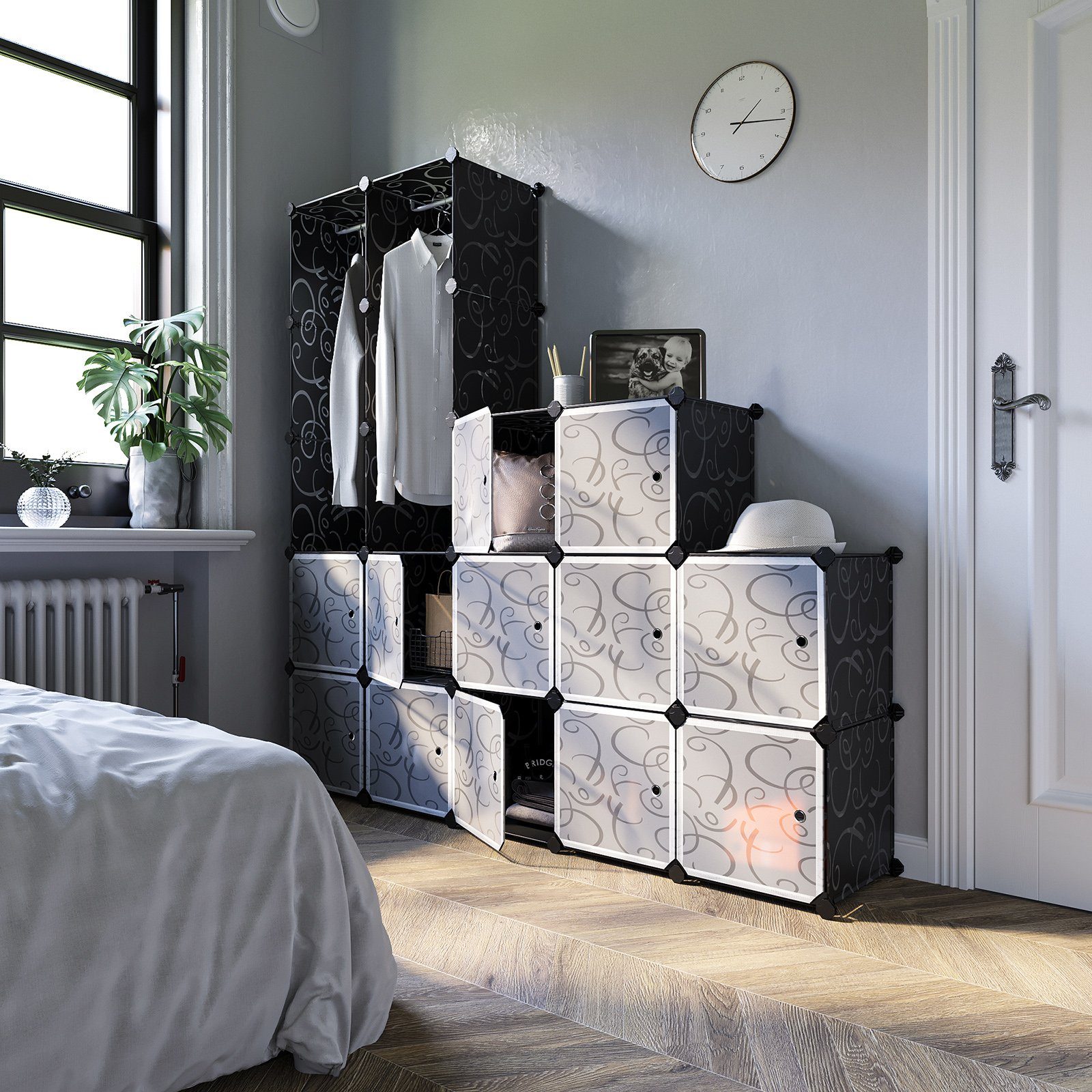 SONGMICS Kleiderschrank mit 2 Kleiderstange, 143 günstig online kaufen