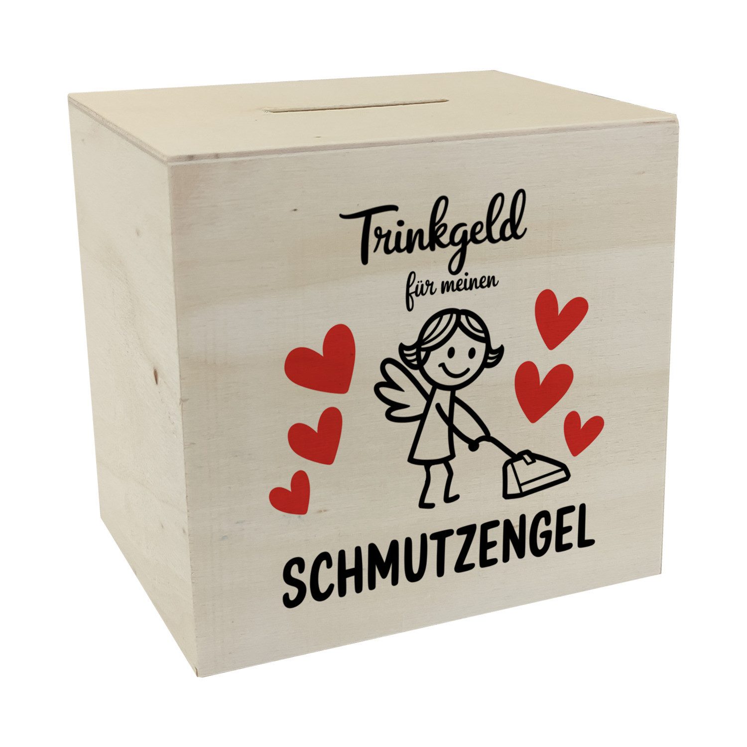 Spardose Trinkgeld für meinen Schmutzengel Hausfrau Spardose aus Holz