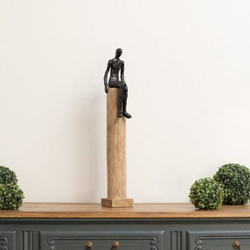 Moritz Skulptur Mann mittel, Holz Deko Figuren Wohnzimmer Holzdeko Objekte Holzdekoration