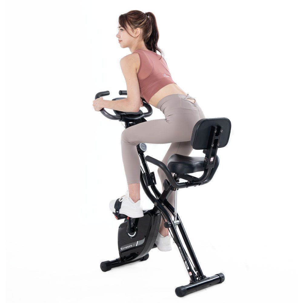 CITYSPORTS Speedbike GEARSTONE Heimtrainer, fitnessbike Klapprad, Indoor-Cycling, Magnetoresistiv Klasse 8, mit LCD-Display, Pulsüberwachung