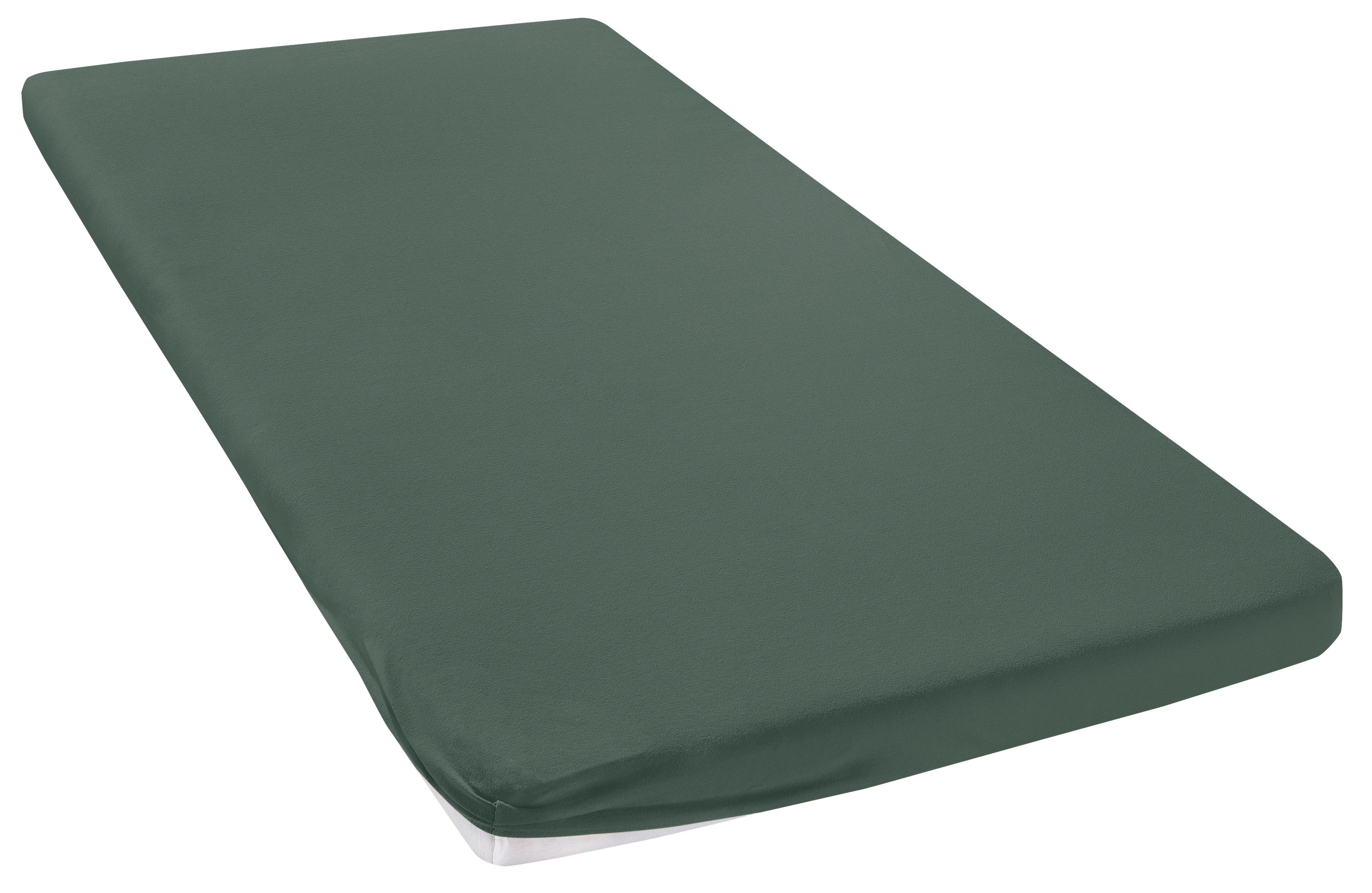 OTTO home Spannbettlaken Topper Basic, in Gr. 90x200, 140x200 oder 180x200 cm, Microfaser-Jersey, Gummizug: rundum, (1 Stück), Baumwolle, Matratzen bis 8 cm Höhe, Bettlaken, Spannbetttuch, Laken