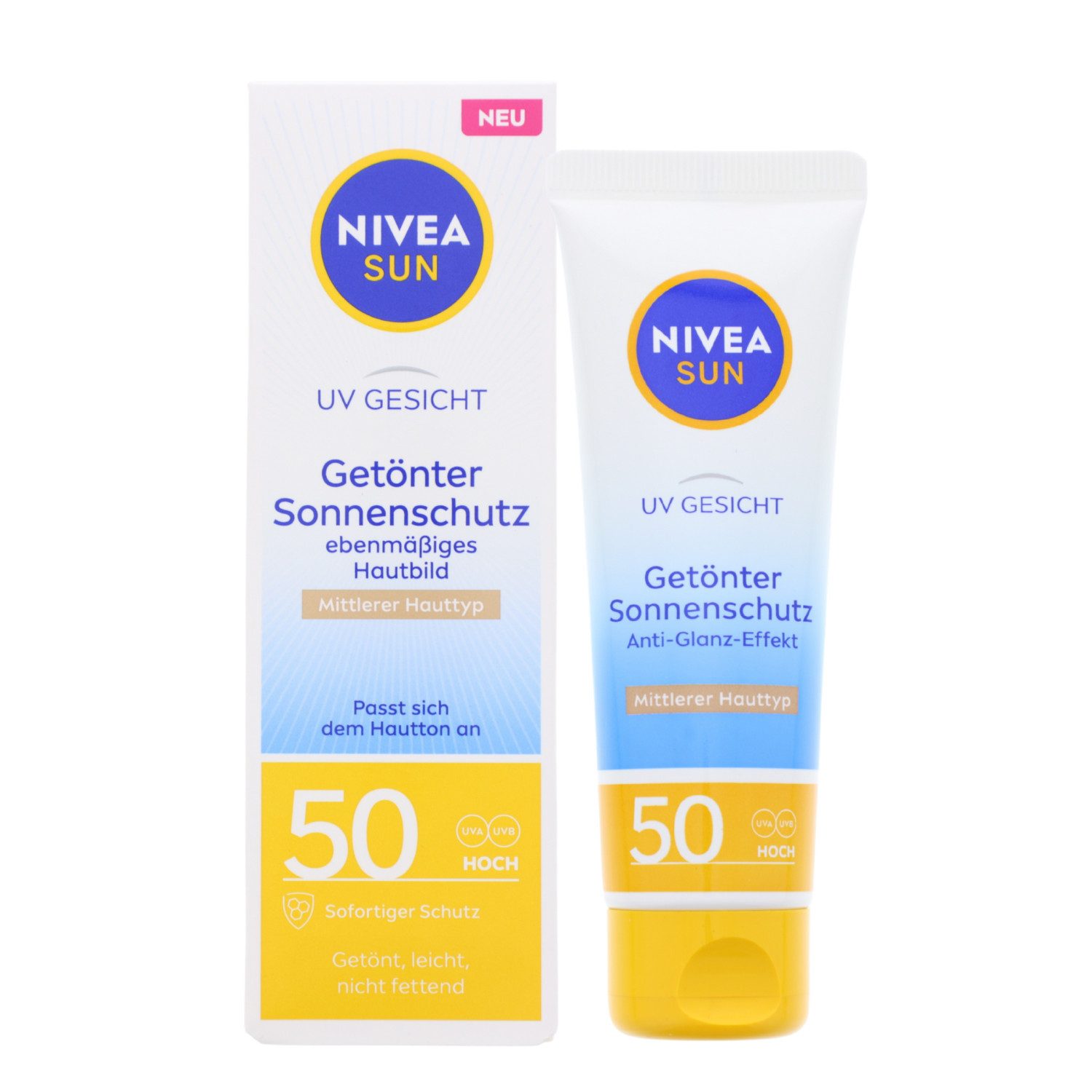 Sonnenschutzlotion NIVEA SUN UV Gesicht Getönter Sonnenschutz LSF 50 Mittlerer Hauttyp 50
