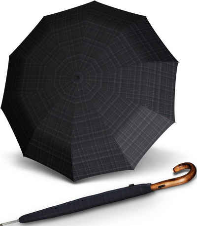 Knirps® Langregenschirm sehr stabiler Schirm für Herren mit Auf-Automatik, besonders edel durch den Rundhakengriff aus Holz