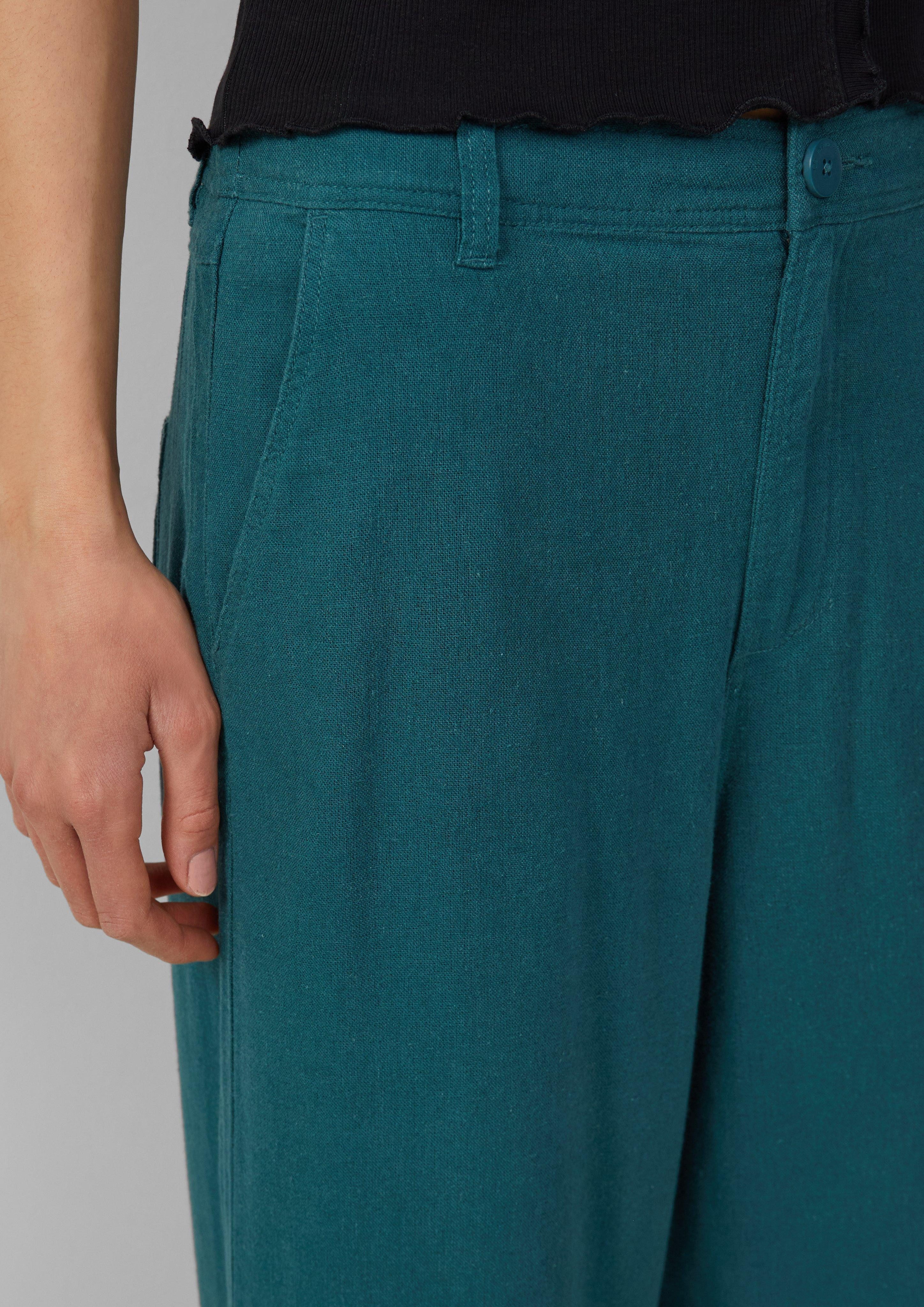 QS 7/8-Hose Culotte aus Leinenmix günstig online kaufen