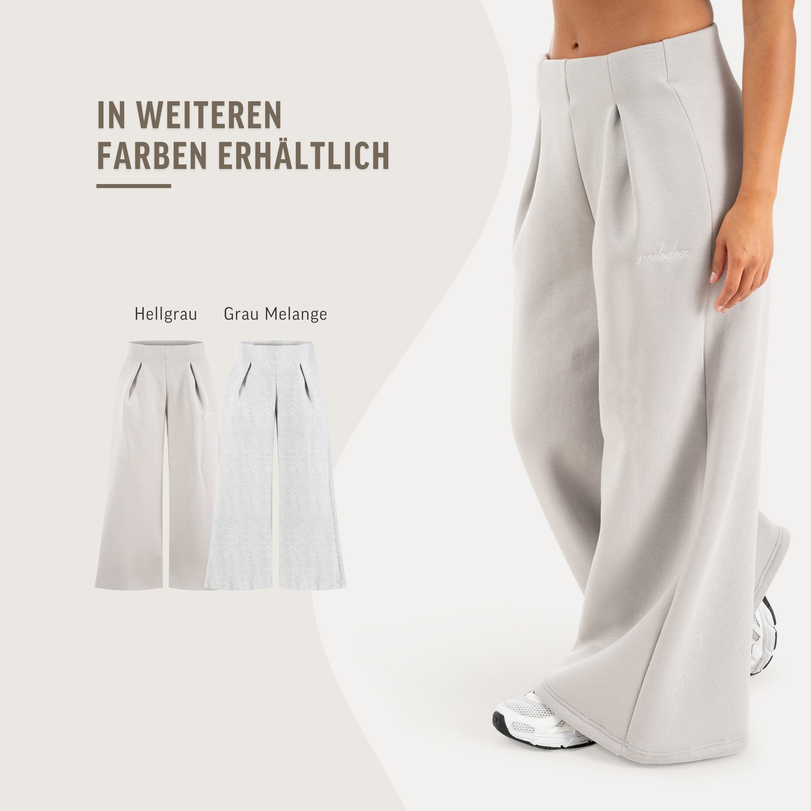 Smilodox Jogginghose Sylva Hose Damen, aus Baumwolle, Loose Fit, Gym & Streetwear Baggy, Komfort, Baumwollmix, weiches Material