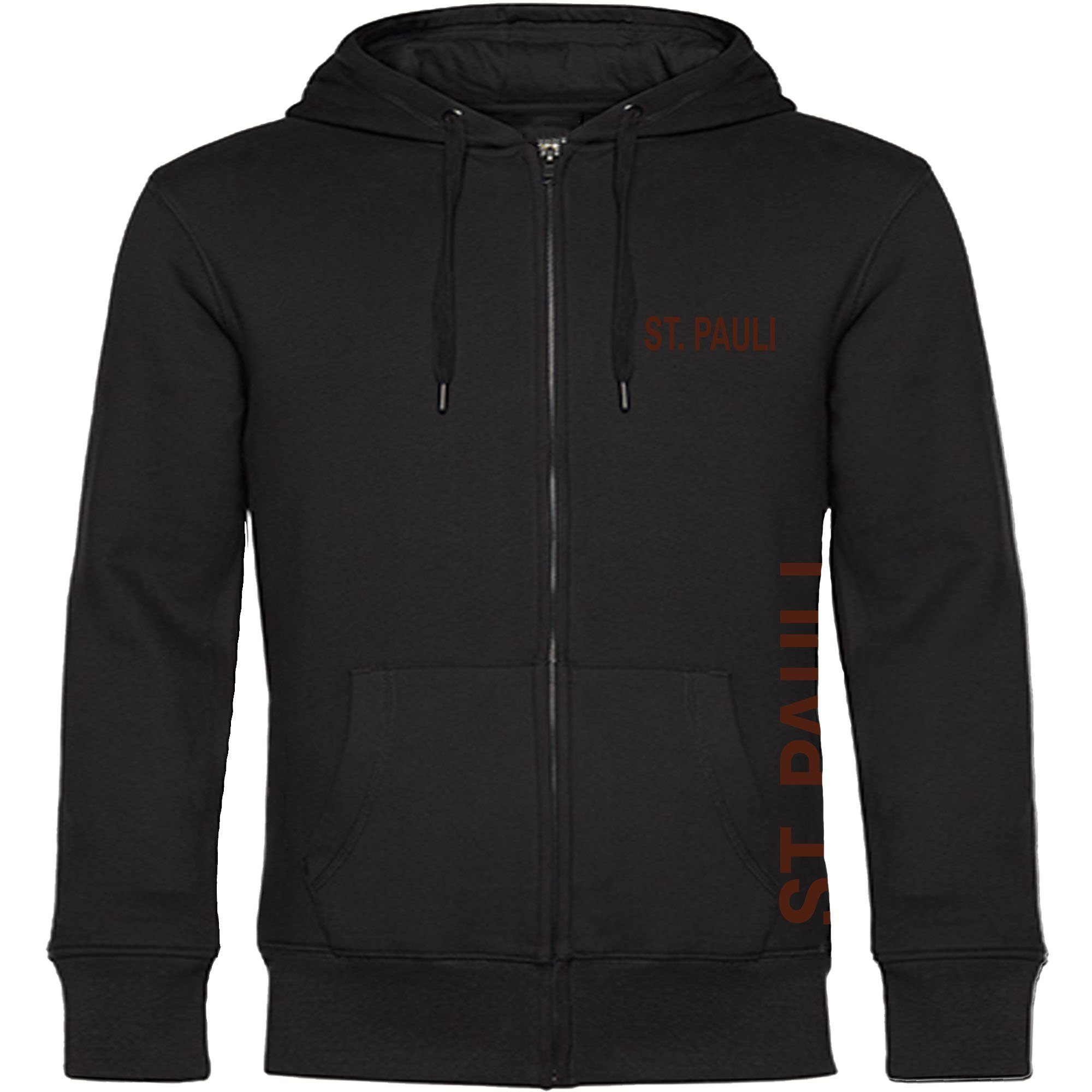 multifanshop Kapuzensweatjacke St. Pauli - Brust & Seite - Sweat günstig online kaufen