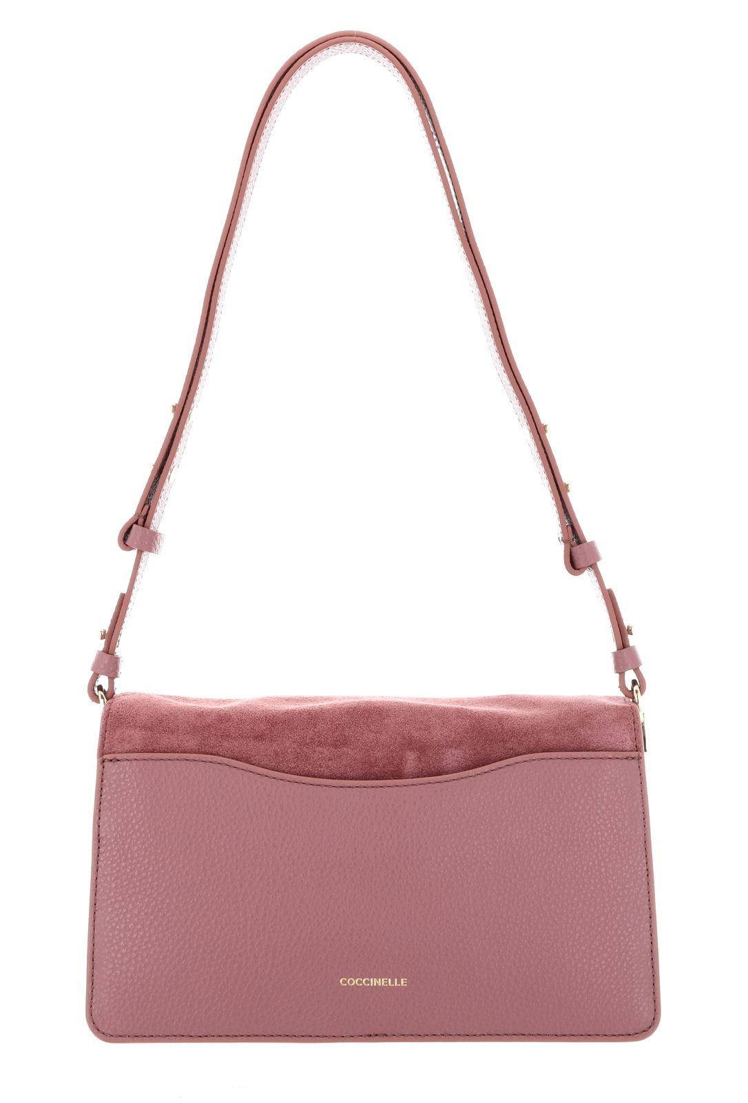 COCCINELLE Schultertasche Shoulder Bag Suede Le. / Grained Le., aus echtem Rindsleder