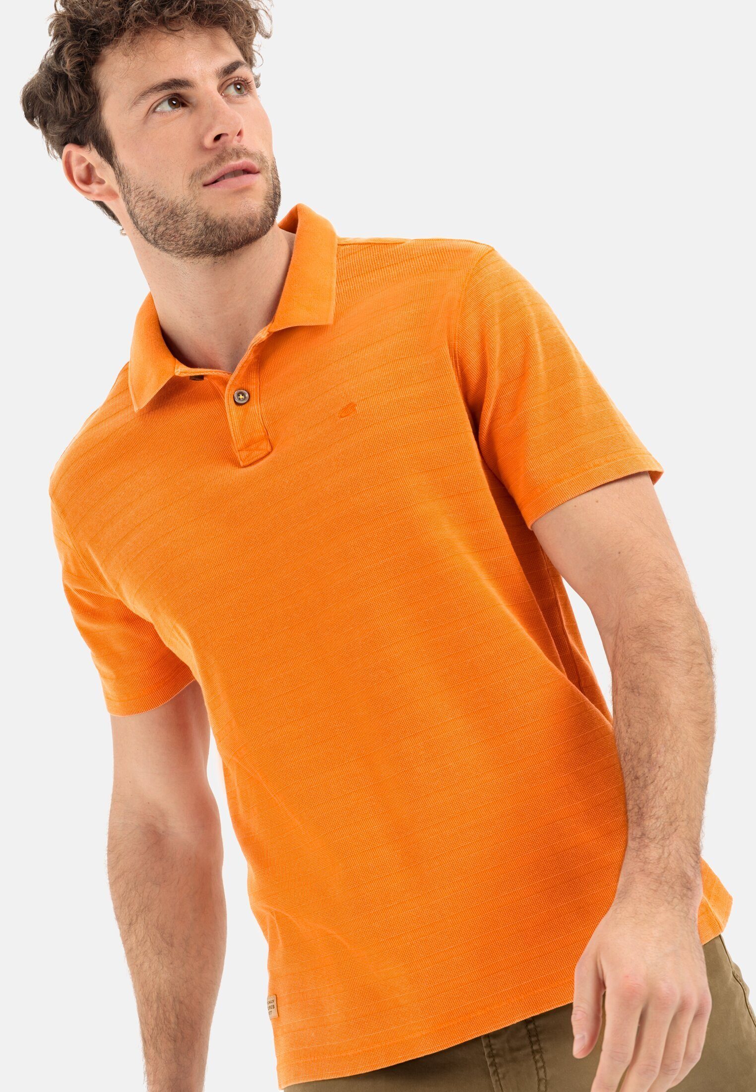 tonalen im active Poloshirt Shirts_Poloshirt camel Orange Streifenmuster