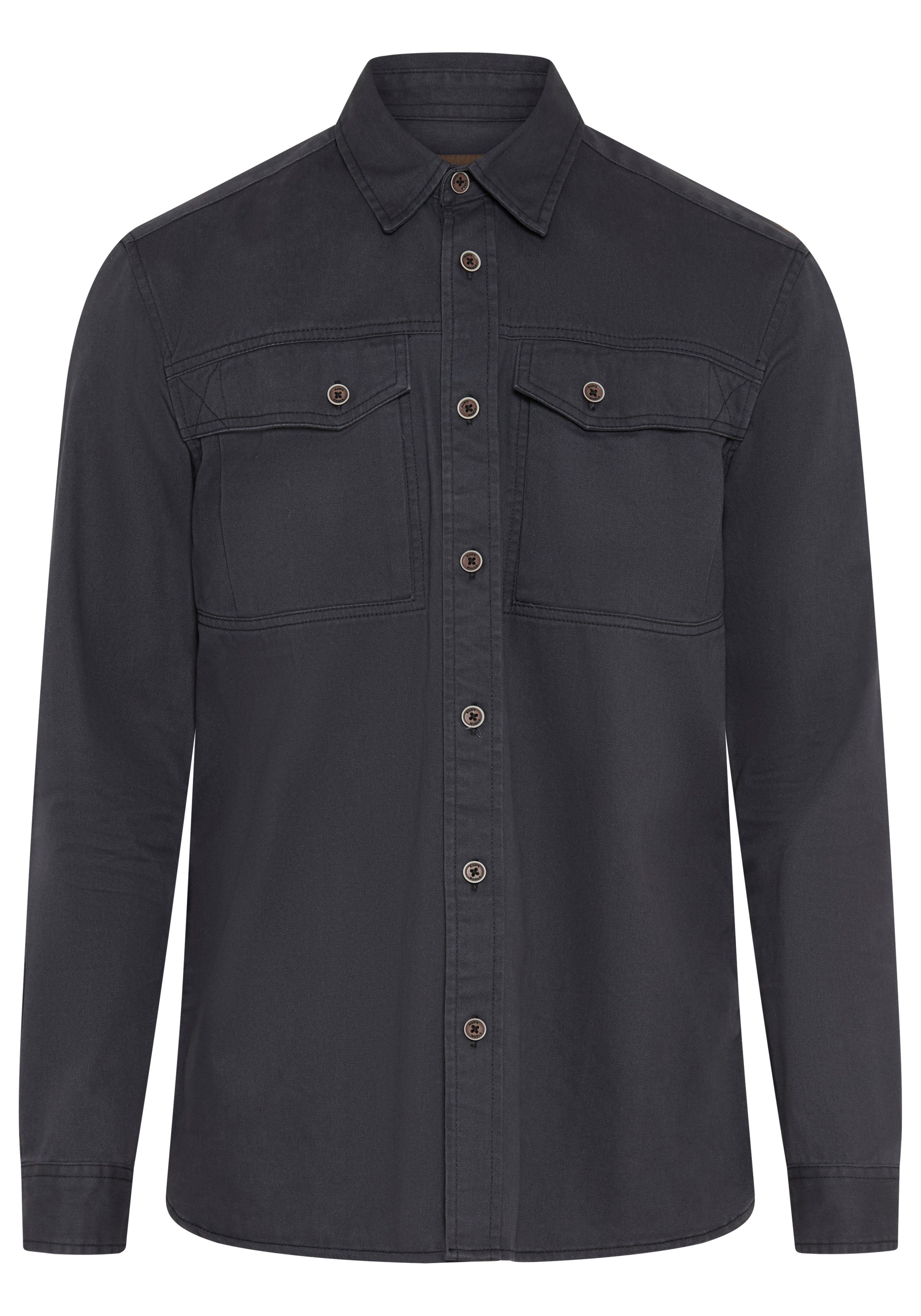 Man's World Langarmhemd Markante Details mit modernem Charakter Robuste Baumwollqualität, authentischer und vielseitiger Look. – Bild 5 von 5