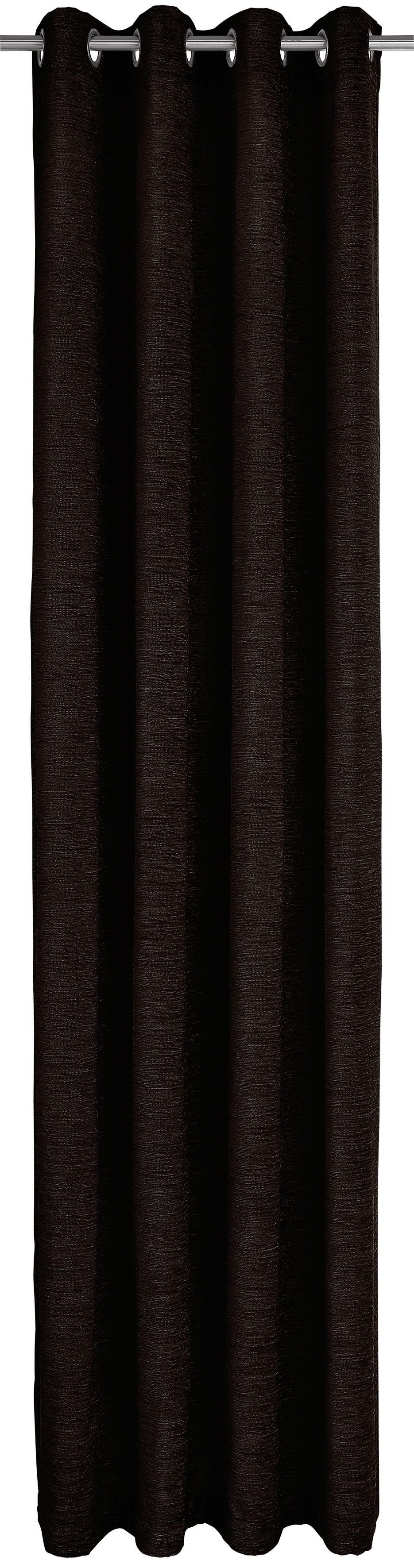 Holmsund blickdicht, schwarz Wirth, Chenille Vorhang (1 Ösen 288g/qm, St),