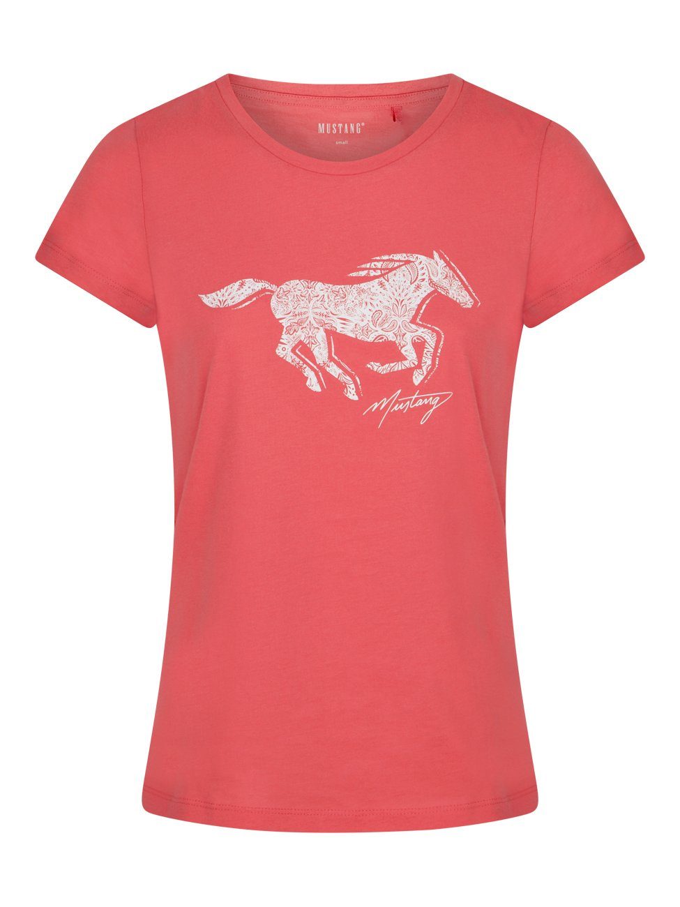 MUSTANG T-Shirt Damen Logo Printshirt Alexia C Logo Slim Fit (4-tlg) Basic günstig online kaufen
