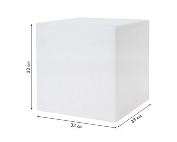 8 seasons design LED Würfel Shining Cube, LED WW, LED wechselbar, Warmweiß, 33 cm weiß für In- und Outdoor