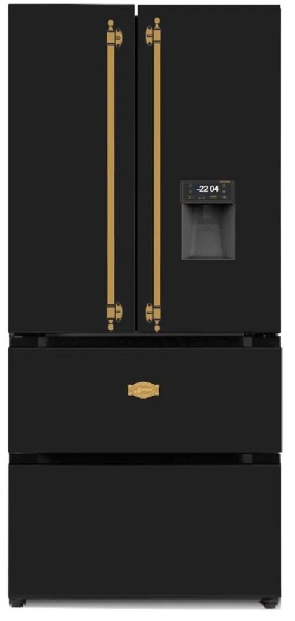 Kaiser Küchengeräte Side-by-Side KS 80425 Em, 83.6 cm breit, Retro Kühlschrank,No Frost 506 L+Kaffeemaschine, 19 bar