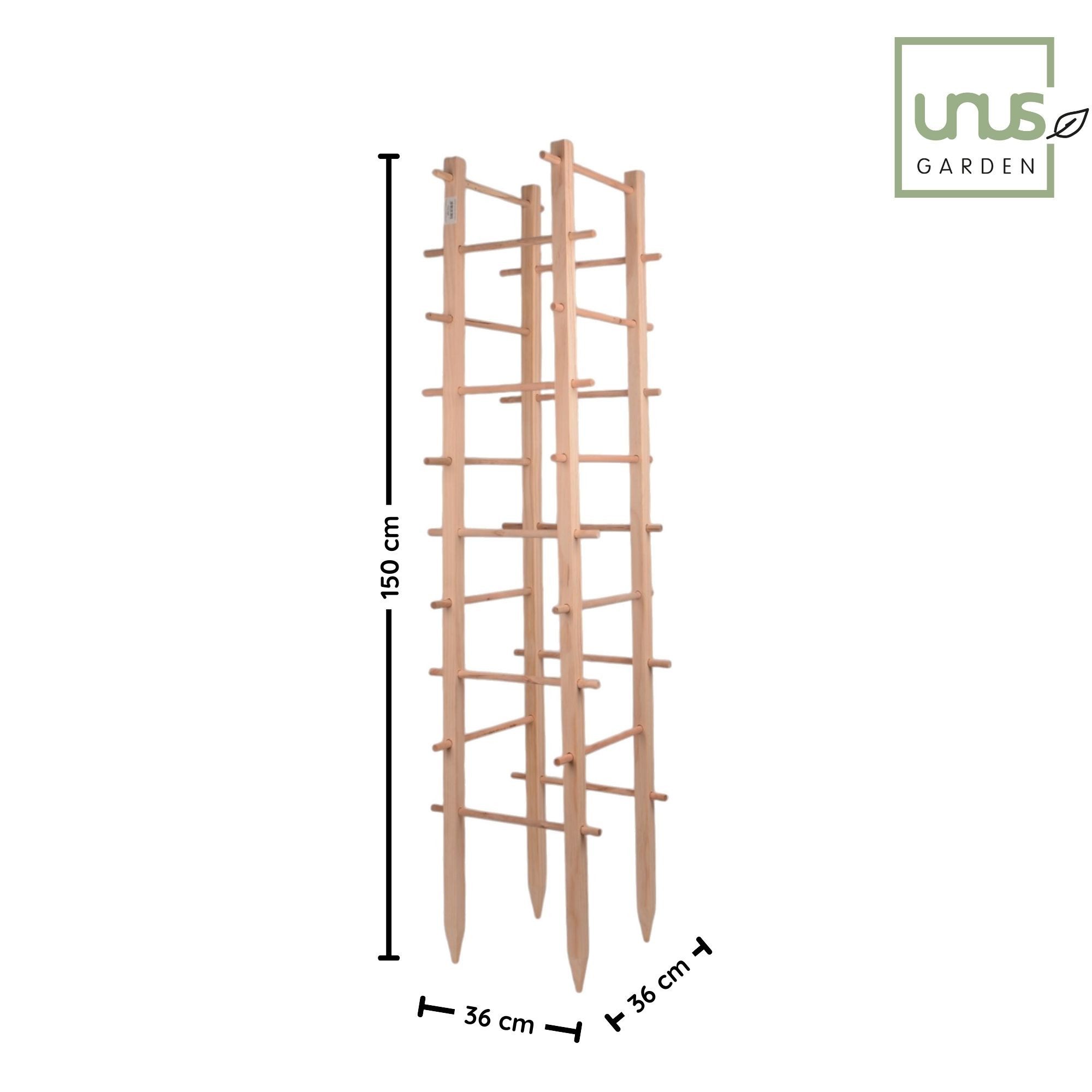 UNUS GARDEN Spalier Rankhilfe Turm, Wetterfeste Pflanzenstütze, 150cm, grau, für Kletterpflanzen, für Garten und Gewächshaus, einfache Montage – Bild 3 von 3