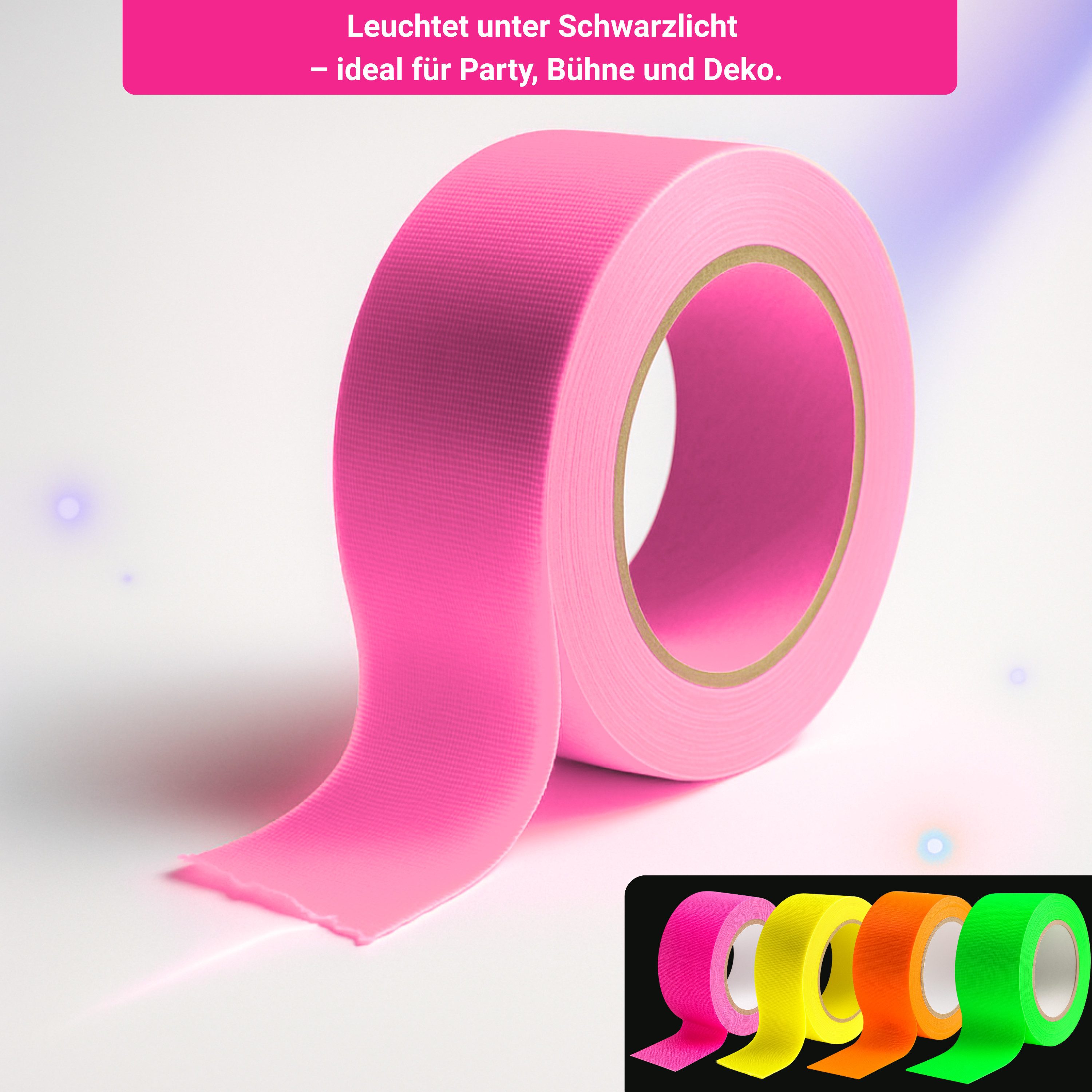 varivendo Klebeband Klebeband 25m Gewebeband neon-pink günstig online kaufen