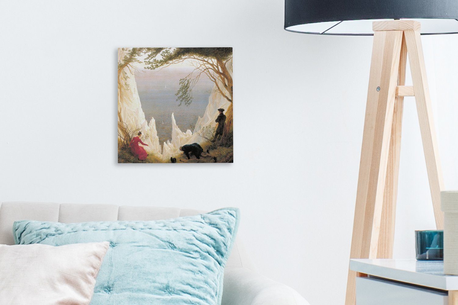 OneMillionCanvasses® - Leinwandbild Friedrich, Kreidefelsen Bilder Leinwand für auf Caspar St), Schlafzimmer Wohnzimmer (1 Rügen David