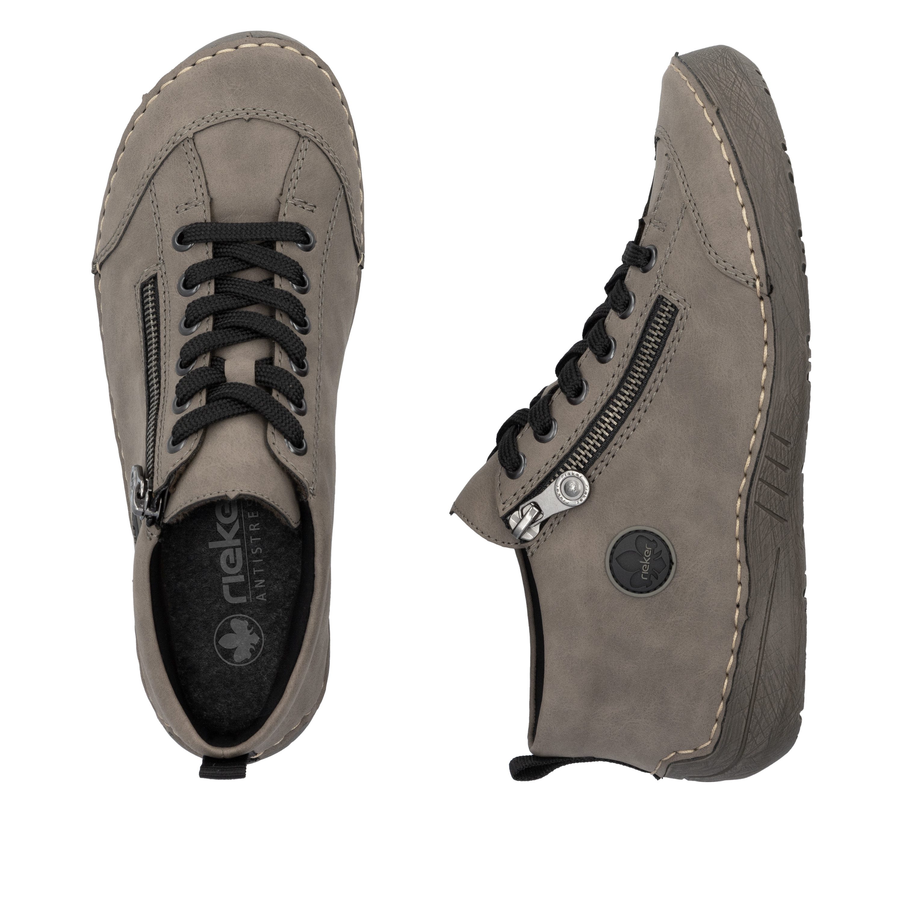Rieker Schnürboots Sneaker, Schnürschuh, Outdoorschuh mit Reißverschluss