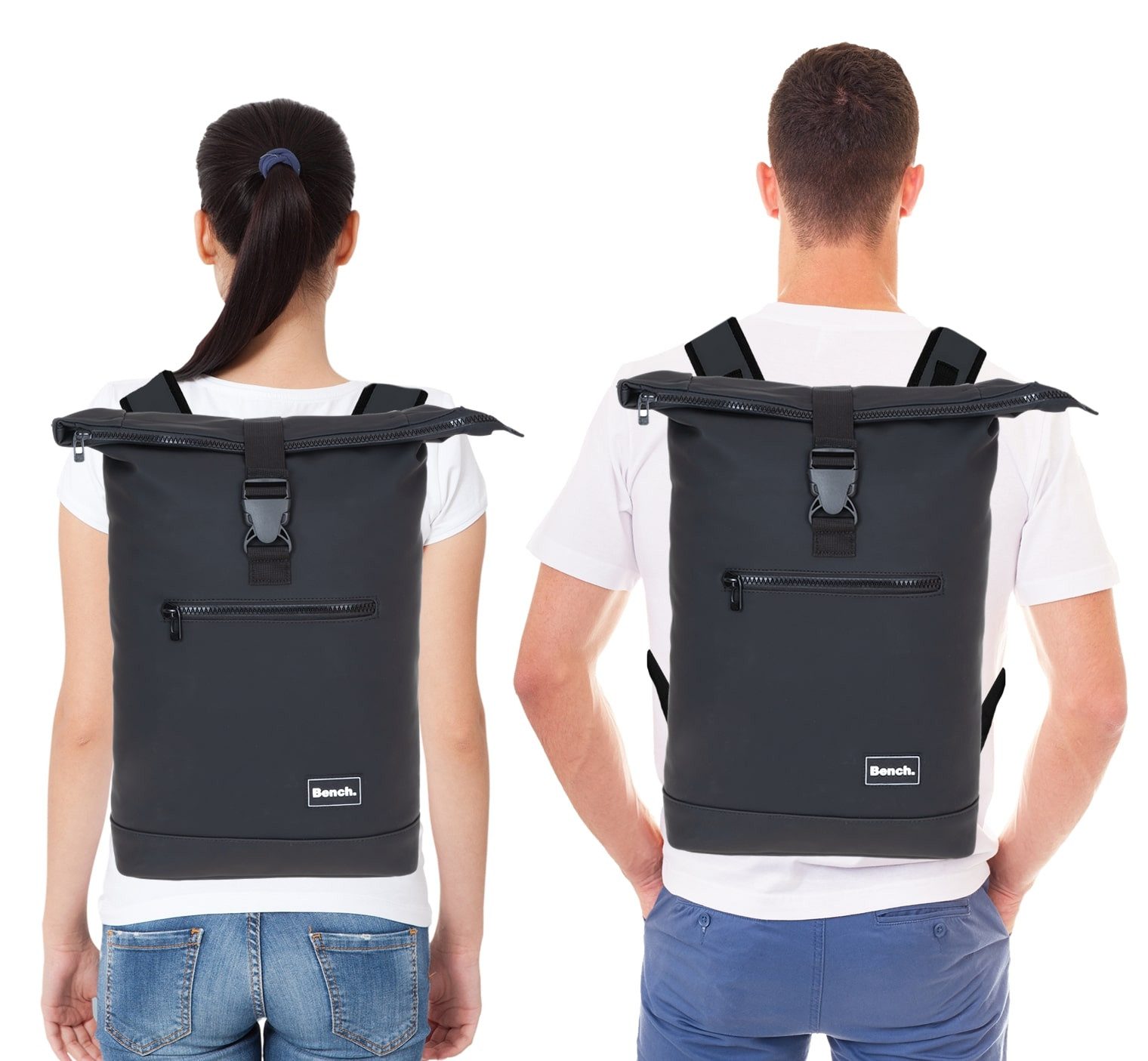 Bench. Freizeitrucksack Roll-Top Kurierrucksack Hydro aus Plane wetterfest günstig online kaufen