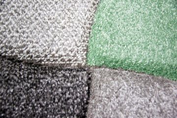 Teppich Designer Teppich Wohnzimmerteppich Kurzflor Tropfen grün grau, Carpetia, rechteckig, Höhe: 13 mm