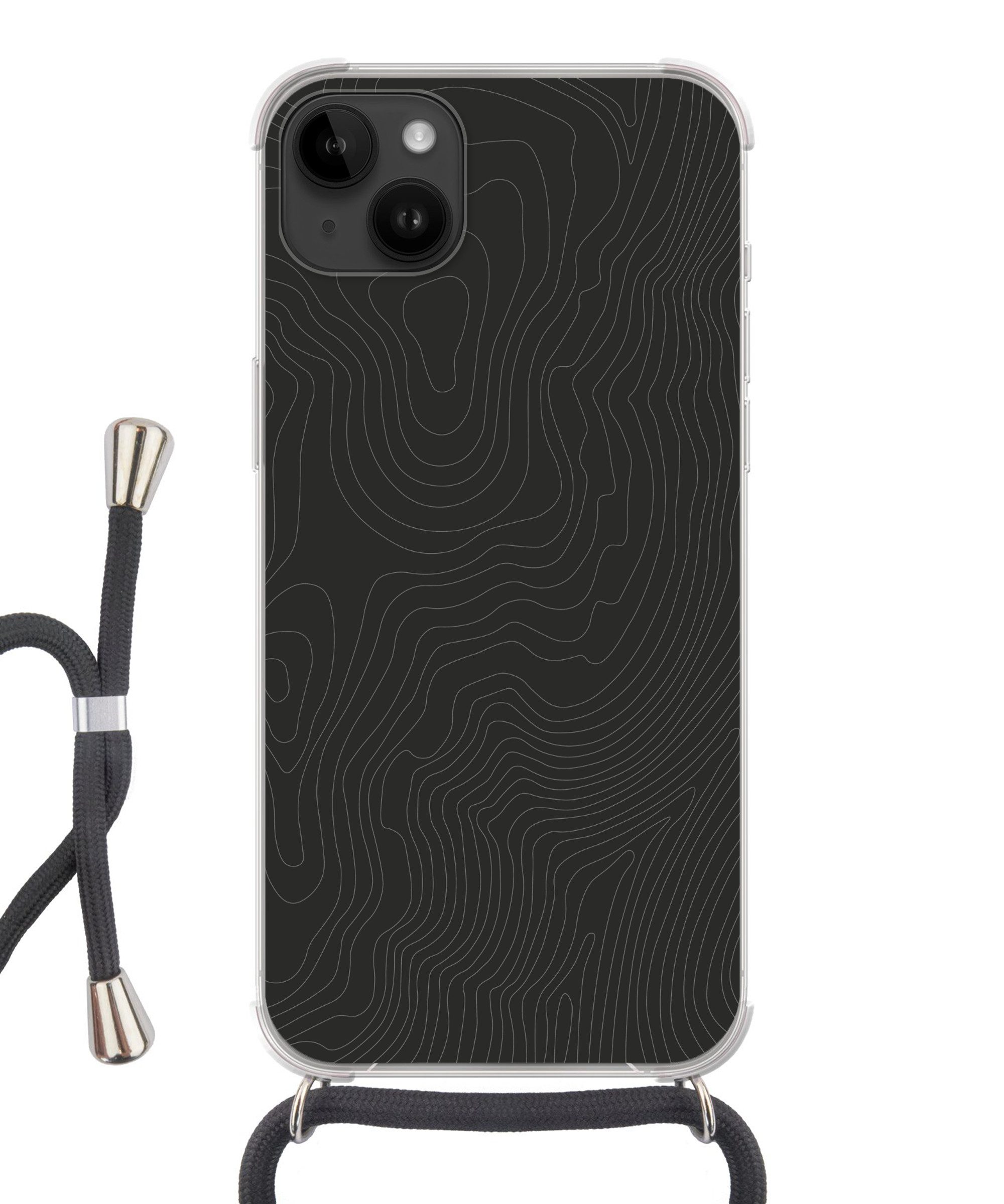 Topographische Linien - Grau