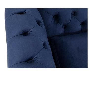 JVmoebel Sofa Blauer Chesterfield 3-er Luxus Sofa Moderne 3-Sitzer Couch, Made in Europe