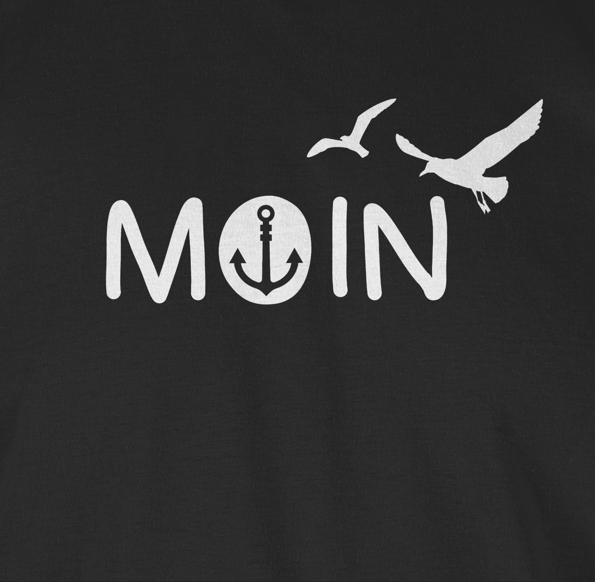 Shirtracer T-Shirt Moin Moin Hamburg Maritime Nordsee Geschenk Sprüche Statement