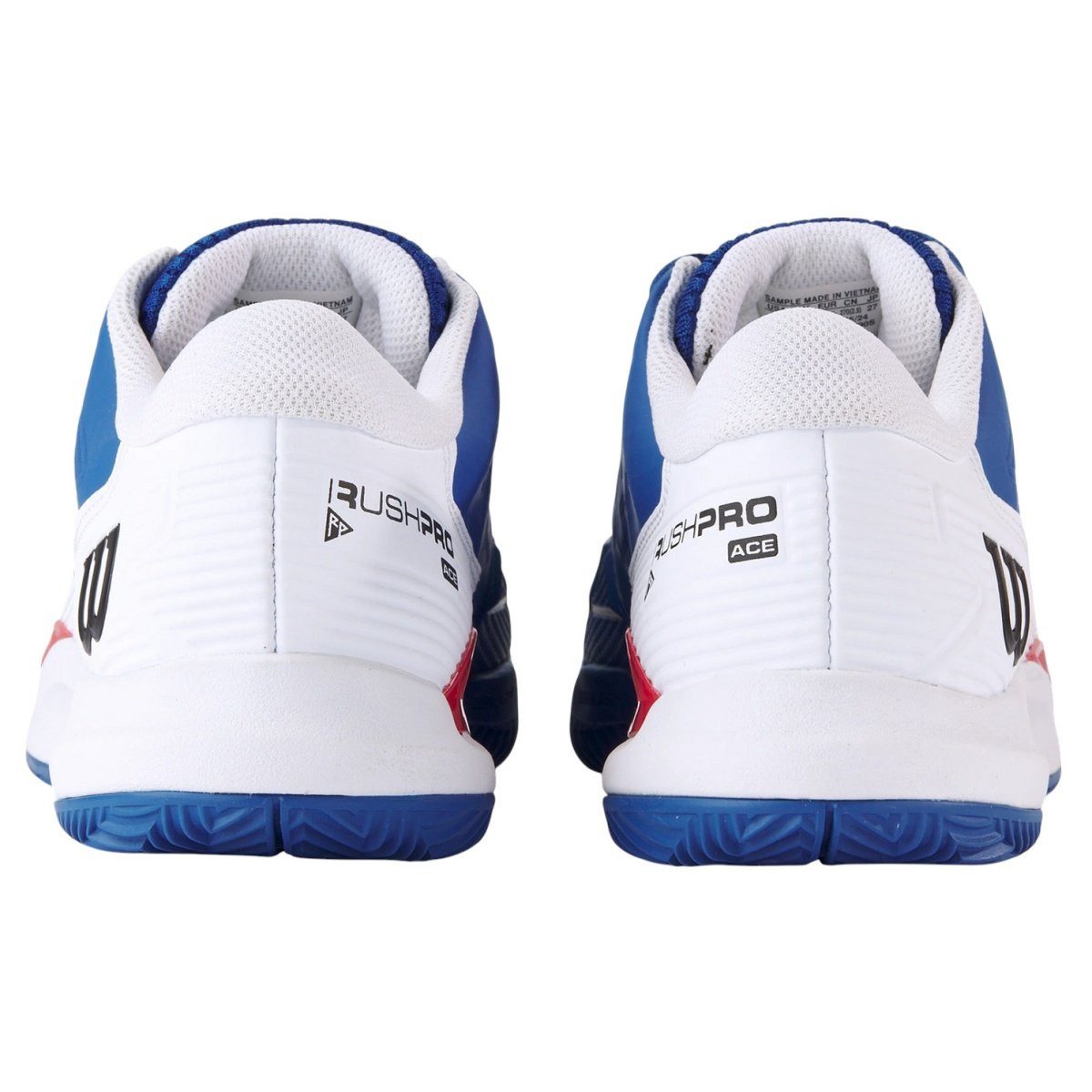 Wilson Rush Pro Ace Clay/Sandplatz (Stabilität, 2E/weit) 2025 blau/weiss Tennisschuh
