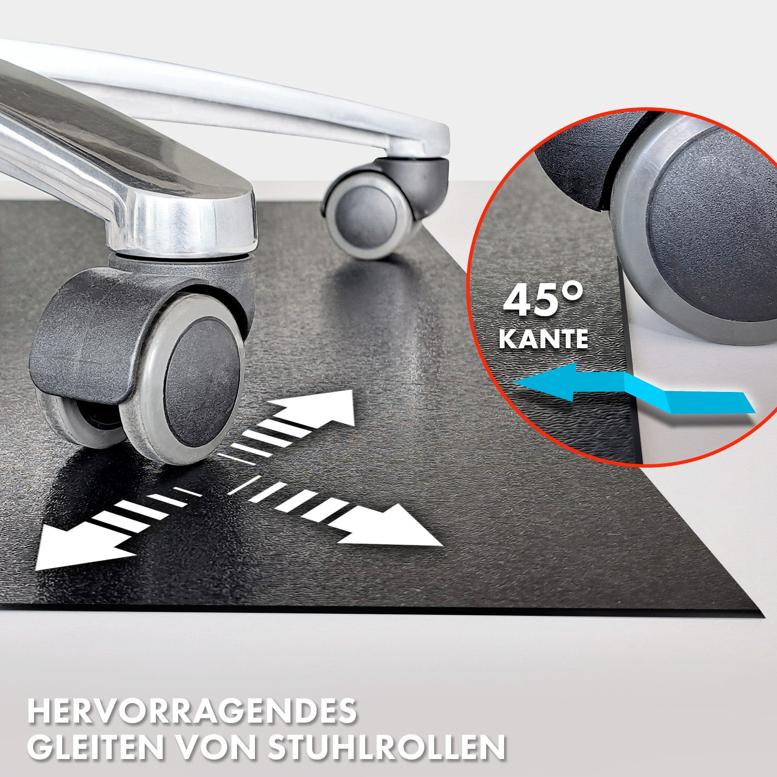 Floordirekt Bodenschutzmatte Kleopatra mit abgeschrägter Kante, Eleganter Bodenschutz, In vielen Größen und Farben – Bild 4 von 5
