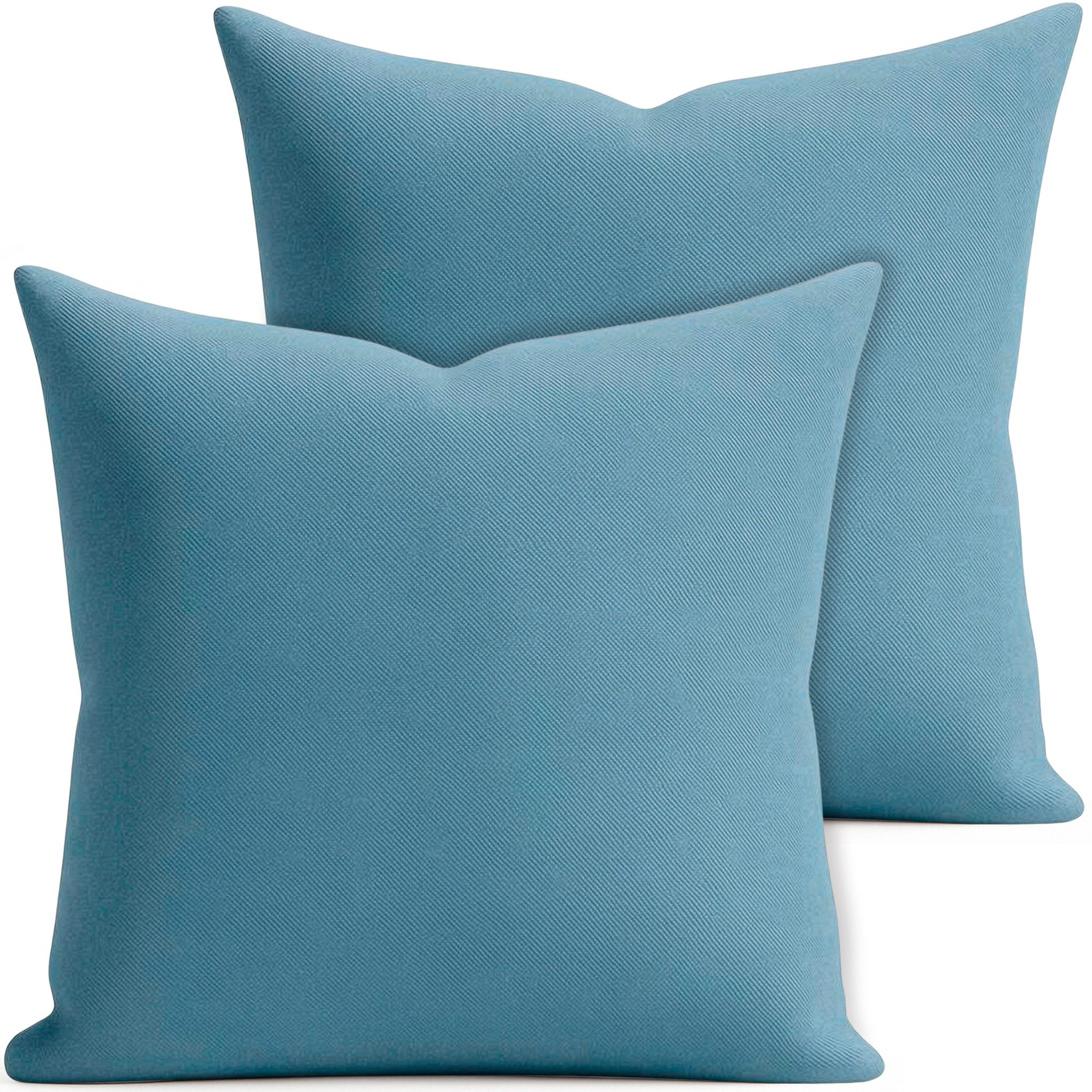matches21 HOME & HOBBY Kissenbezüge 2er Set Kissenhülle 40x40 cm blaugrau p günstig online kaufen