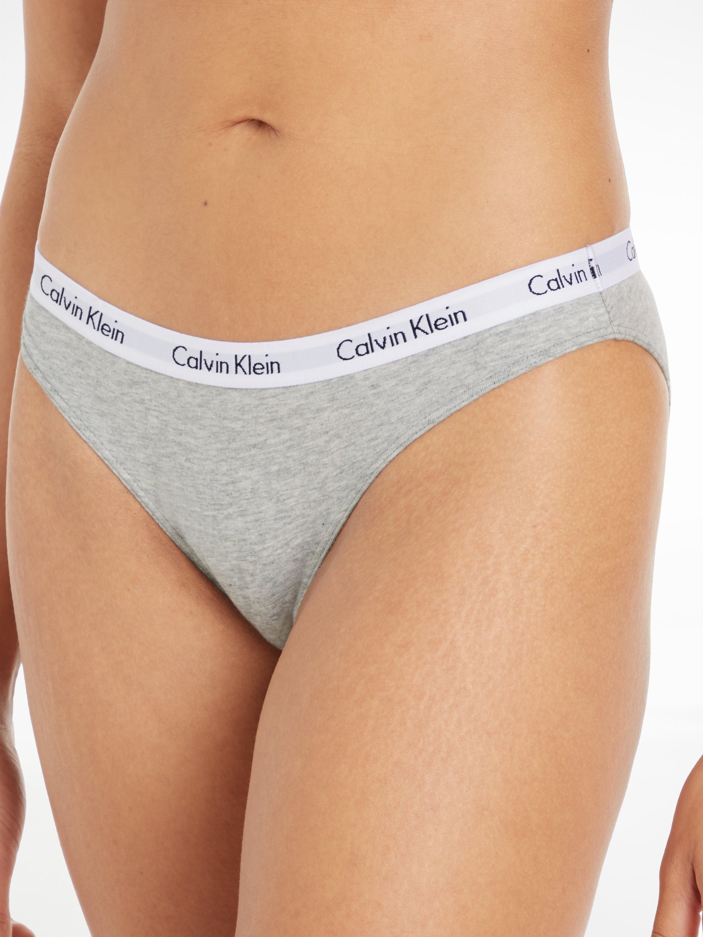 Logobund Underwear mit klassischem Bikinislip Calvin grau Klein