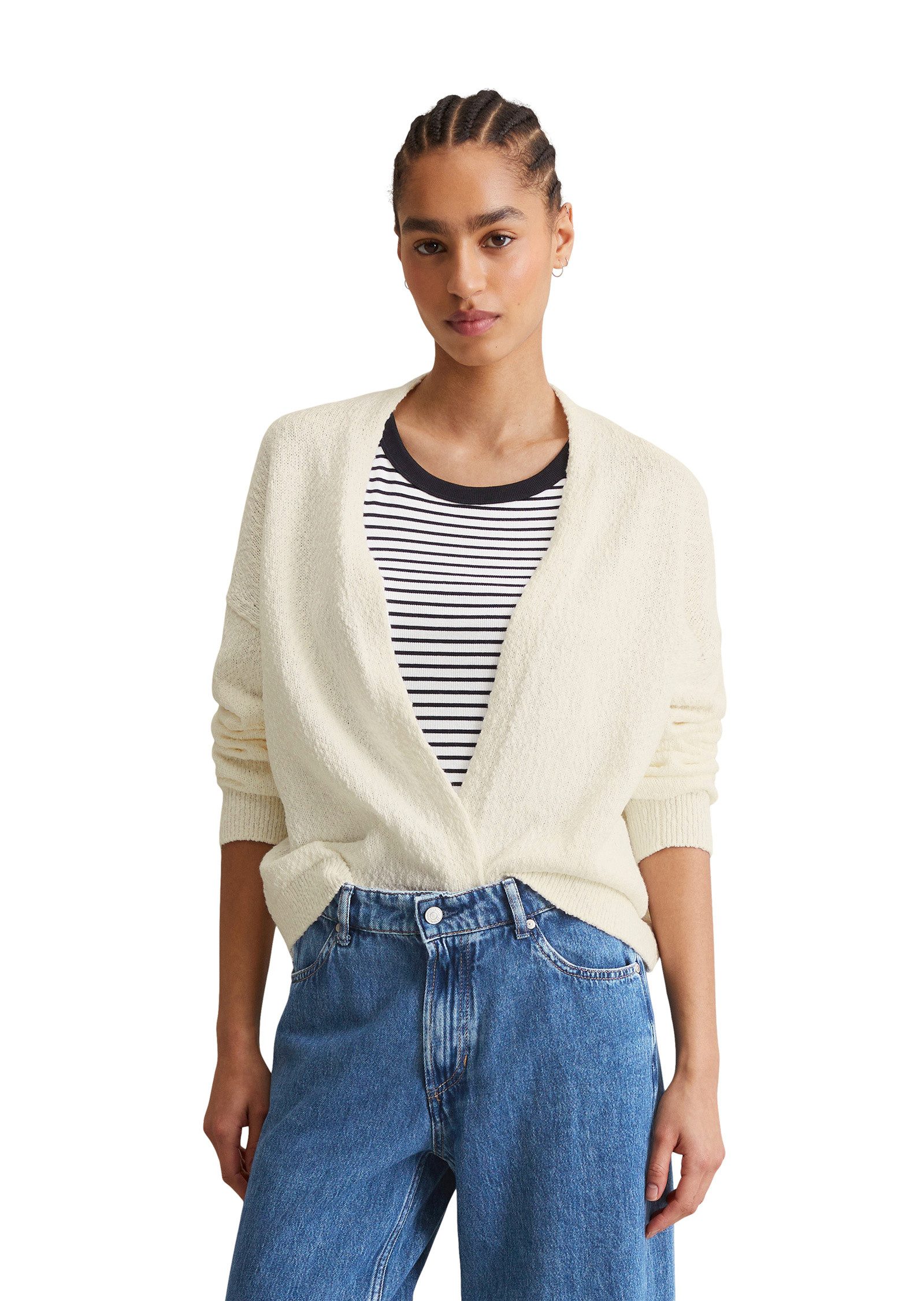 Cardigan aus Cotton-Slub-Garn