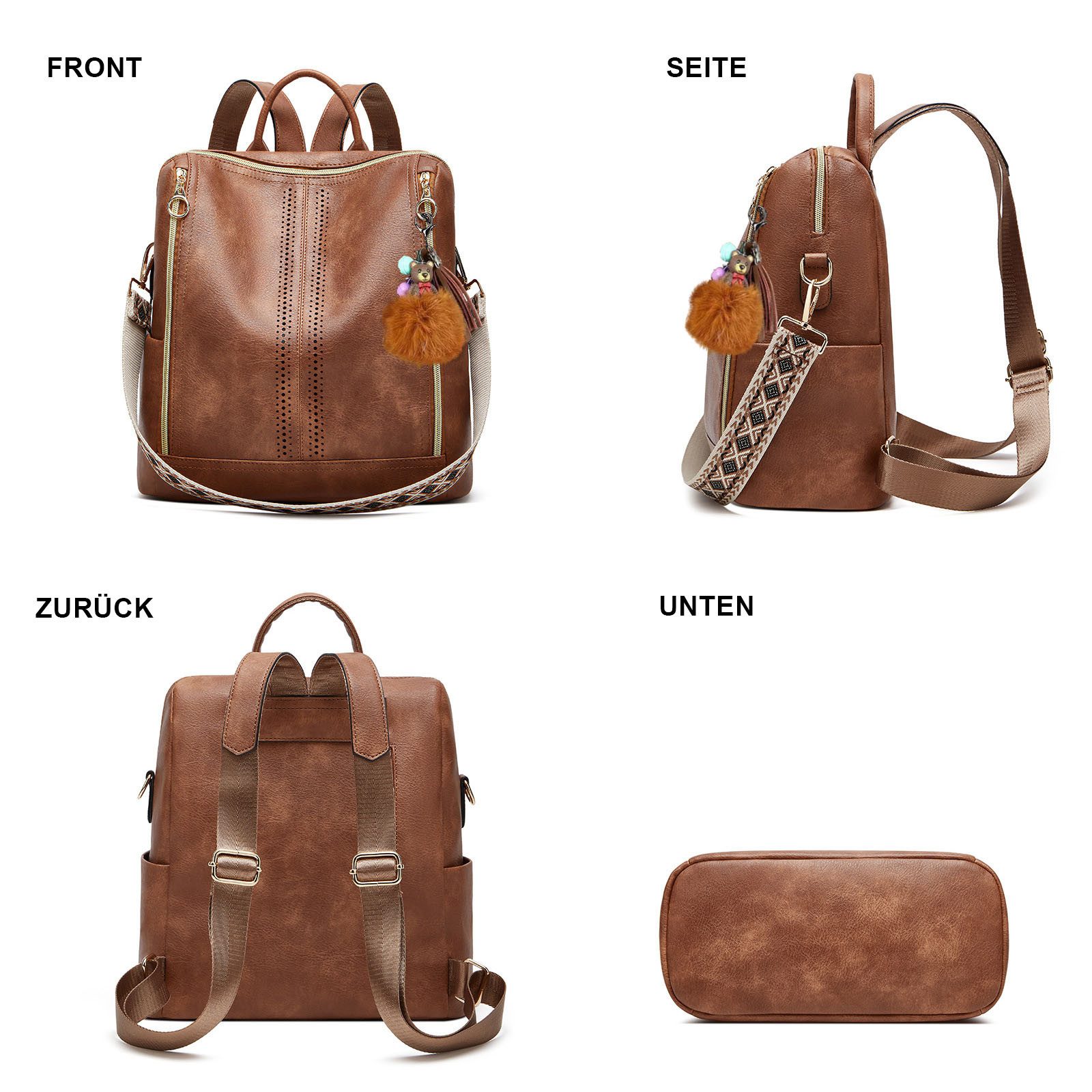 REDOM Rucksack Rucksäcke Schulrucksack Freizeitrucksack Reiserucksack günstig online kaufen