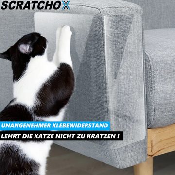 Sofaschoner SCRATCHOX Kratzschutz Möbelschutz Kratzschutzfolie Kratzmatte MAVURA, Sofa Tür Wand Selbstklebend Katze [2er Set]
