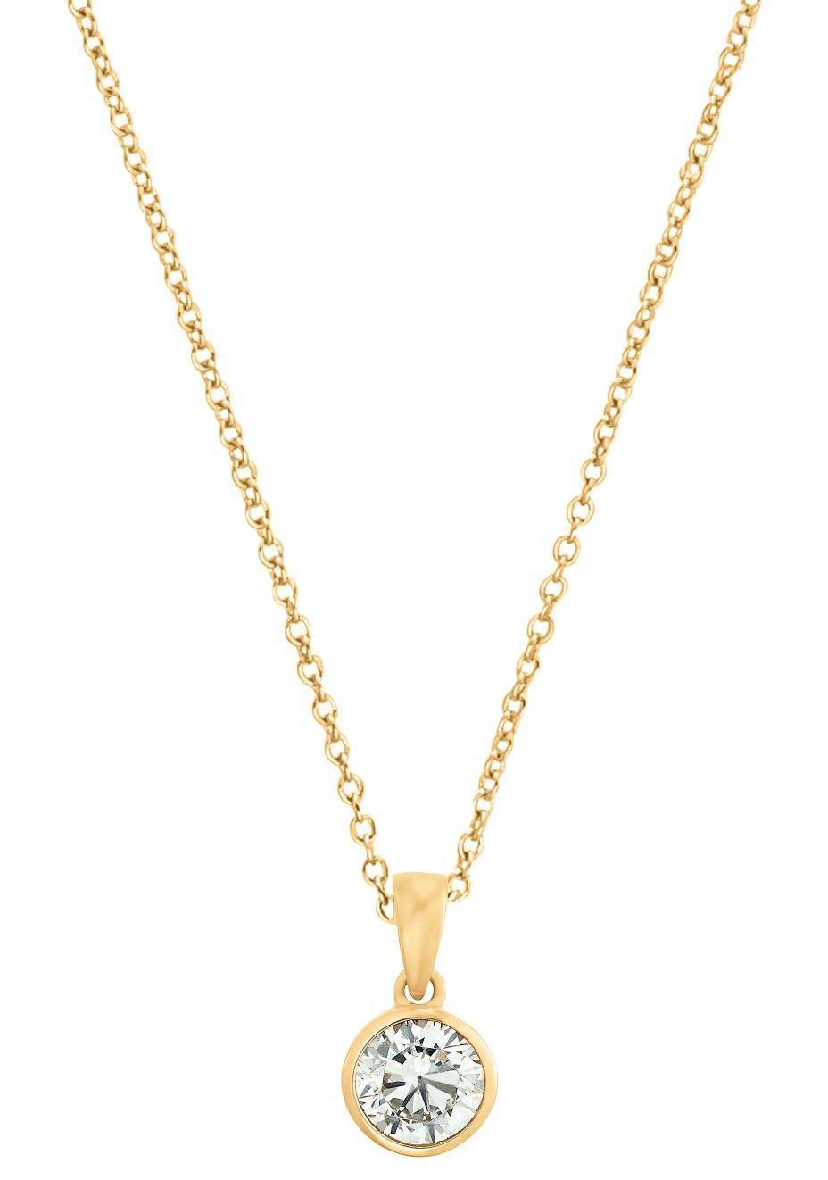 s.Oliver Kette mit Anhänger Solitär-Optik, mit Zirkonia (synth)