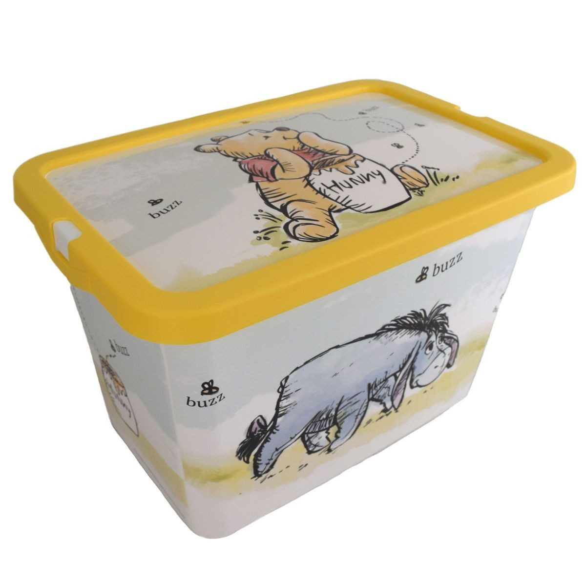 Stor Stapelbox Winnie Pooh Aufbewahrungsbox Deckel 7L 29x19x19cm aus Kunststoff