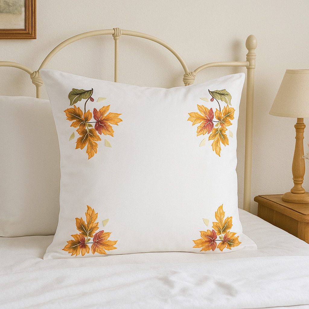 HOSSNER - HOMECOLLECTION Bettwäsche 1 x Paradekissen, Baumwolle, 1 teilig, Kopfkissen Vintage Stil mit Spitze 80x80 cm