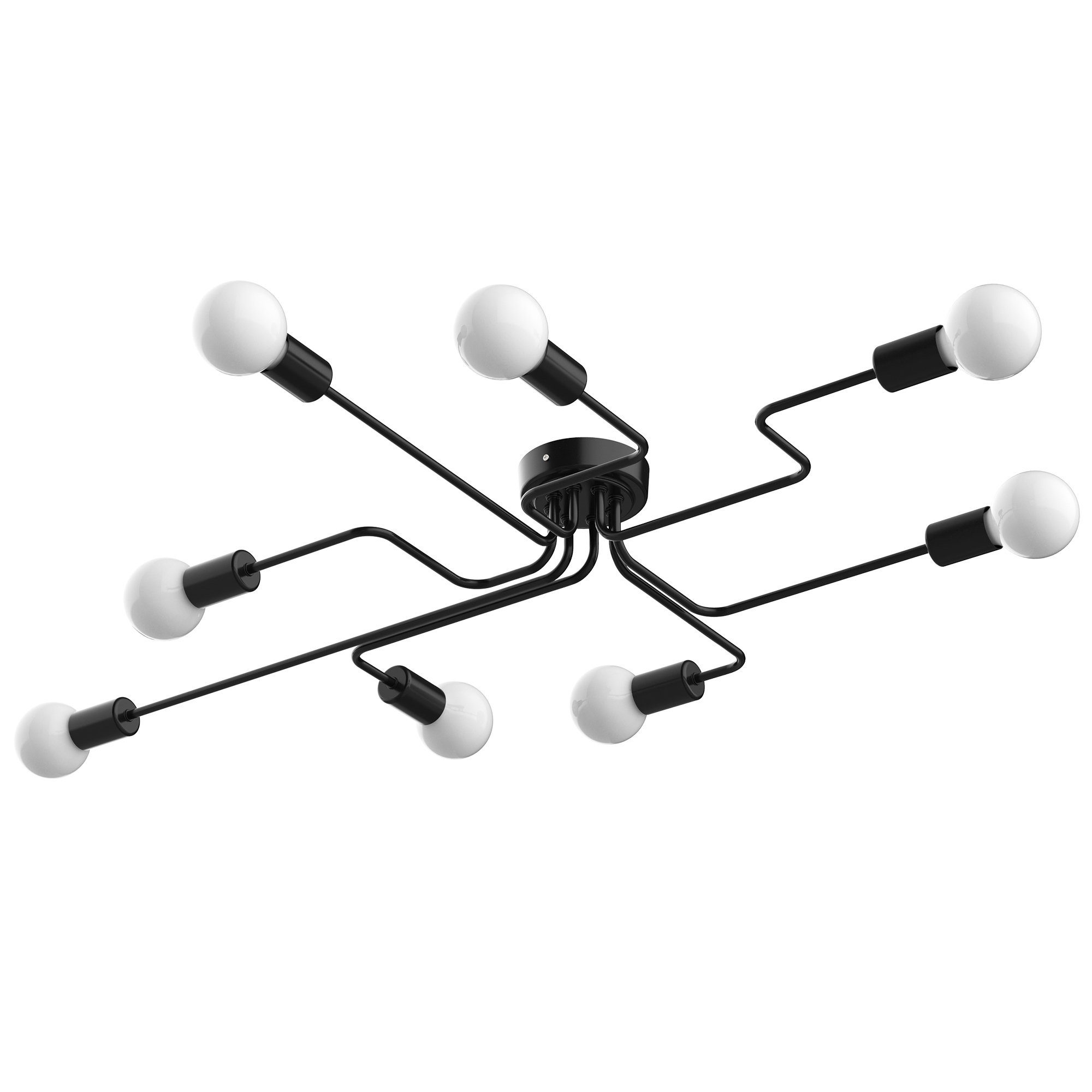 HOMCOM Deckenleuchte »Deckenleuchte in Rohrform mit 8 Glühbirnen
