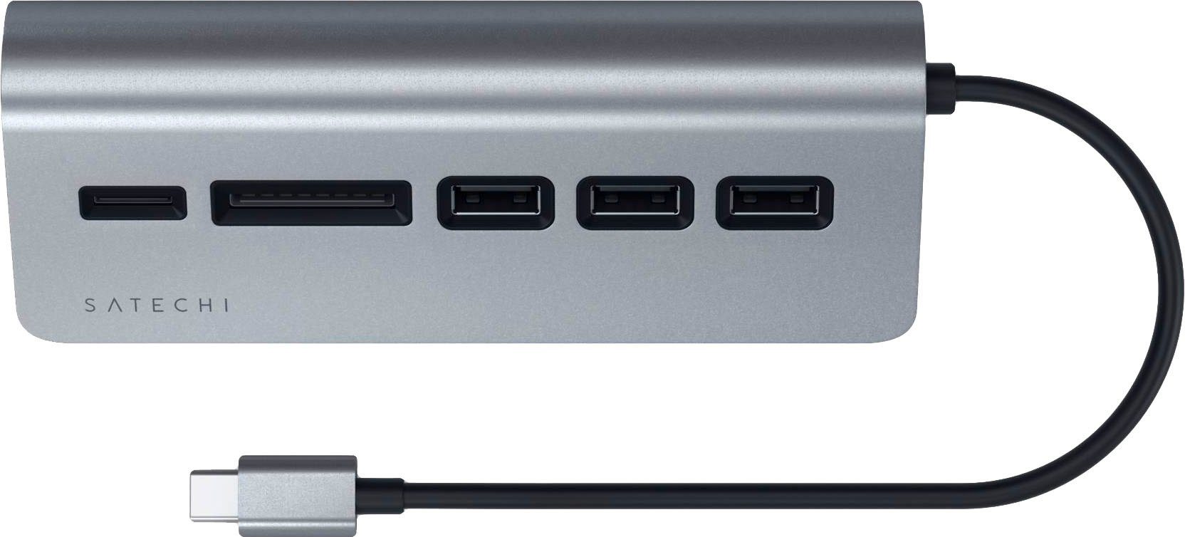 Satechi Type-C Aluminum USB Hub & Card Reader USB-Adapter USB 3.0 Typ A zu USB Typ C
