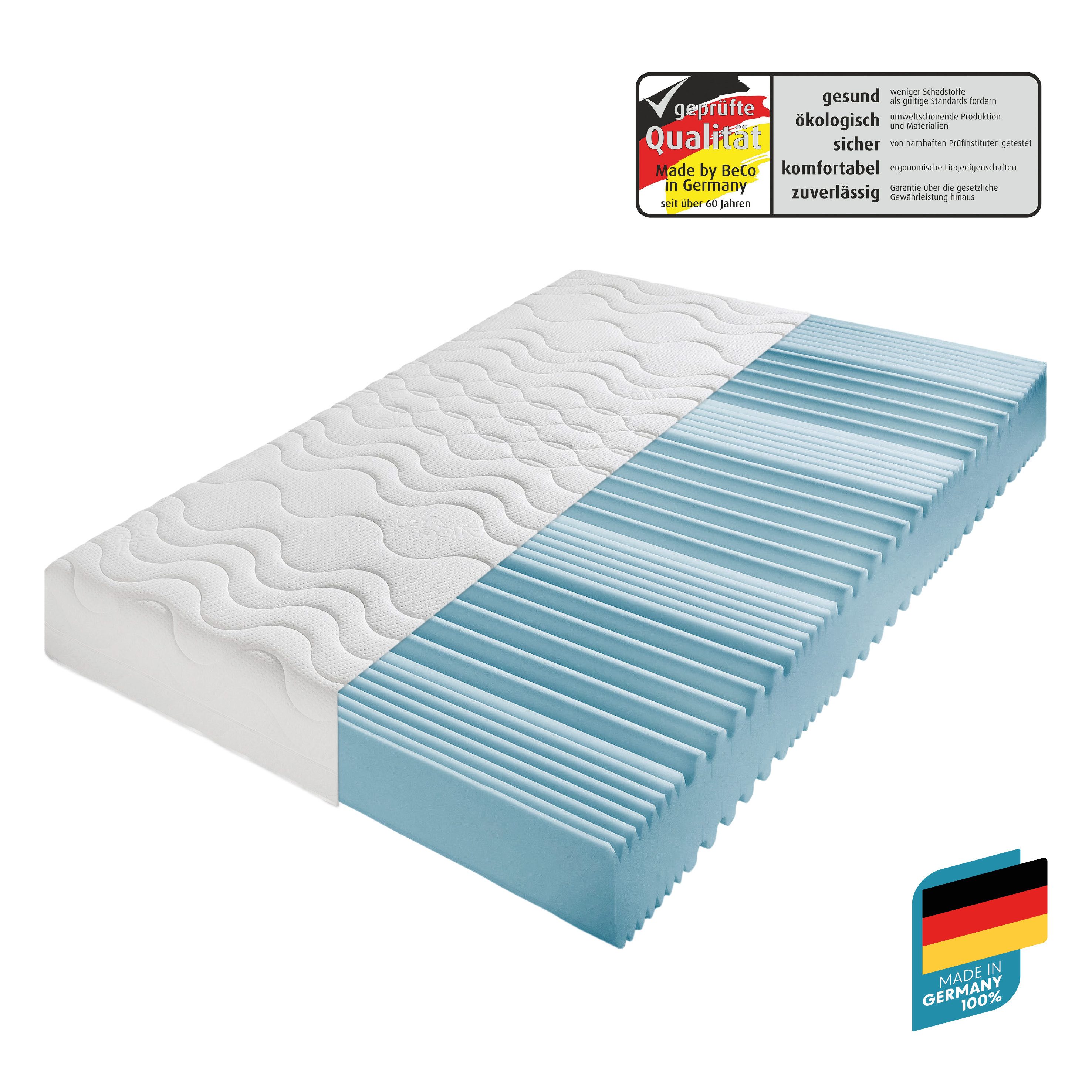 Komfortschaummatratze Premium Cool Plus, Matratze in 140x200 cm und weiteren Größen, Beco, 25 cm hoch, Optimales Schlafklima durch Cool-Plus-Markenfaser