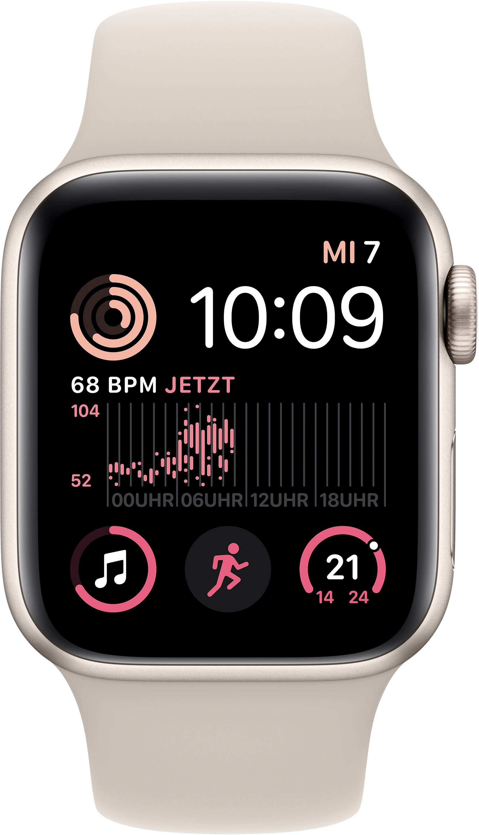 Apple Watch SE Modell 2022 Cellular GPS Starlight Watch + Sport Alu 40mm