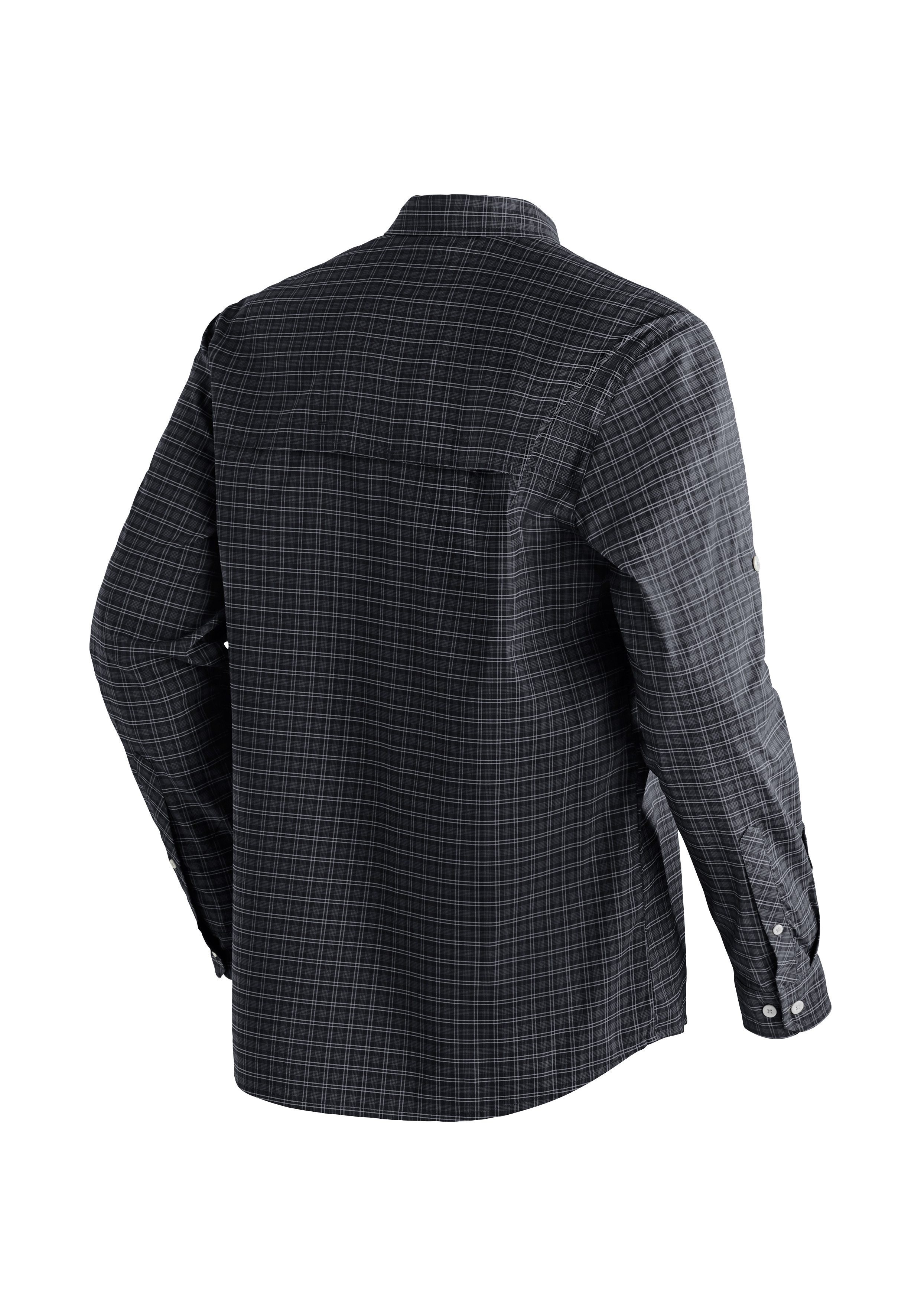 Maier Sports Funktionshemd Mats L/S Herren Hemd langarm, karriertes Freizeithemd, Langarmhemd, Regular Fit