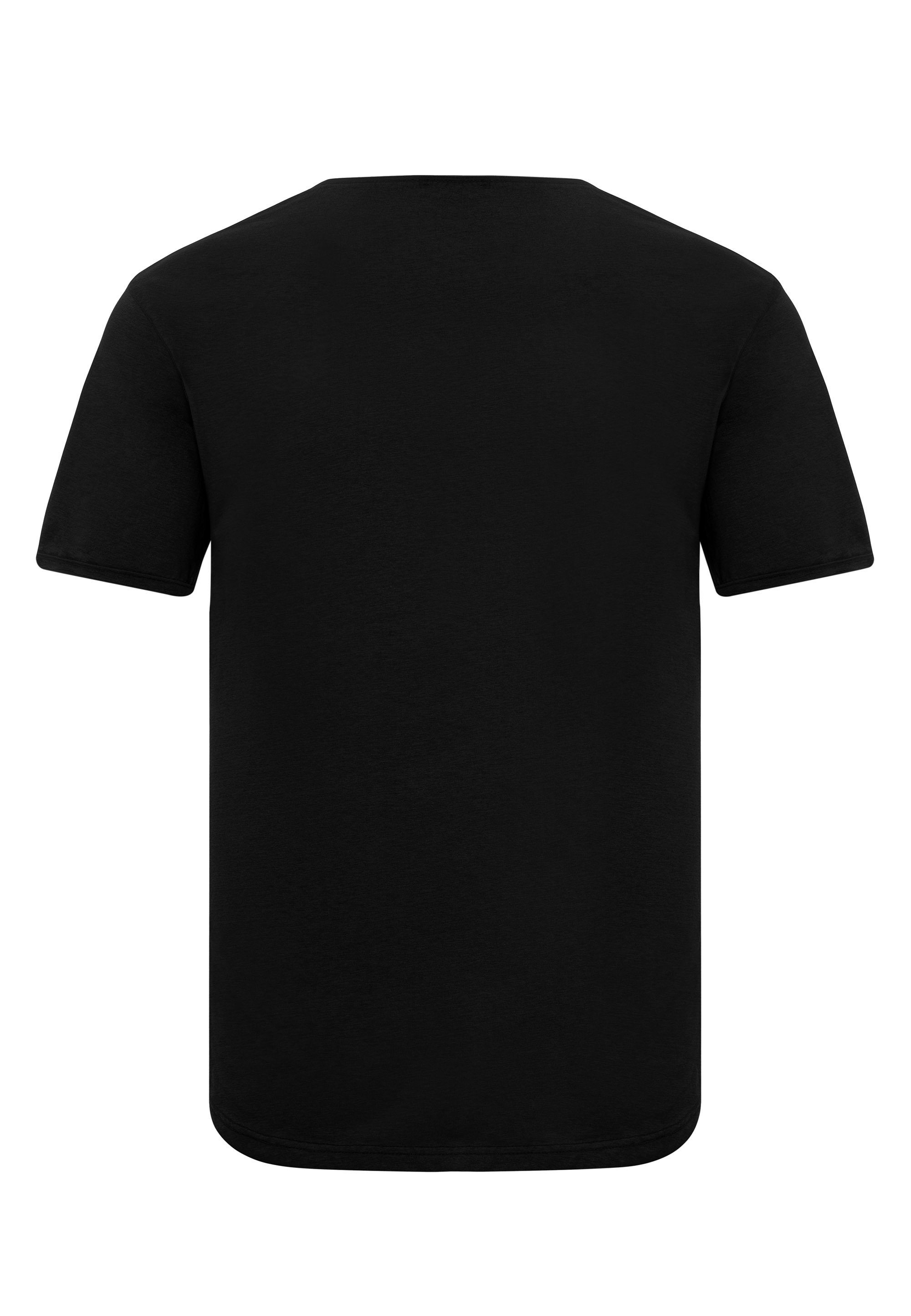 RedBridge T-Shirt Taunton mit abgerundeten schwarz Saum