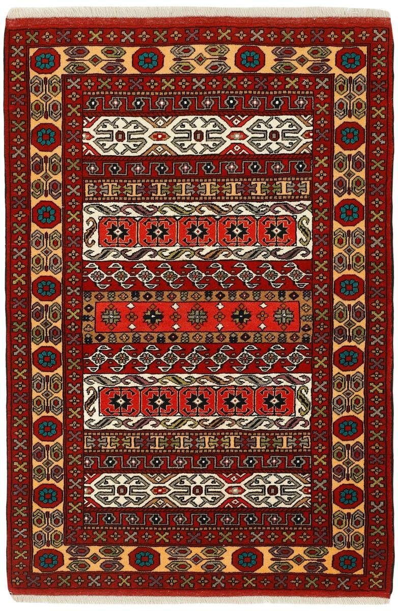 Orientteppich Turkaman 108x155 Handgeknüpfter Orientteppich / Perserteppich, Nain Trading, rechteckig, Höhe: 6 mm