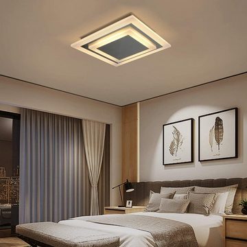Nettlife LED Deckenleuchte Deckenlampe Dimmbar mit Fernbedienung stufenlos 41W 40cm, LED fest integriert, Warmweiß, Neutralweiß, Kaltweiß, für Wohnzimmer Schlafzimmer Büro Küche