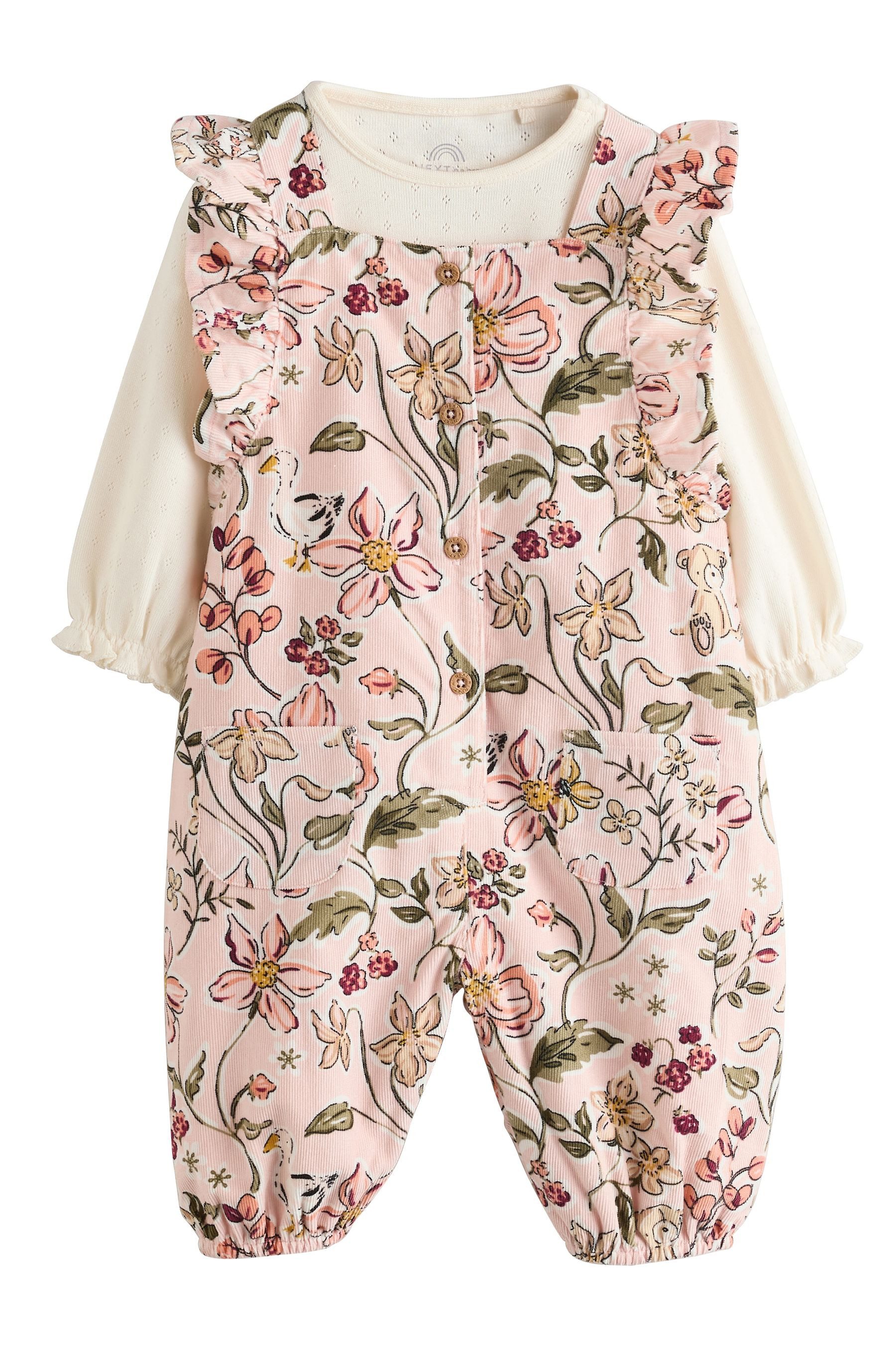 Next Body & Hose Baby Cord-Latzhose und Bodysuit im 2-teiligen Set (2-tlg)