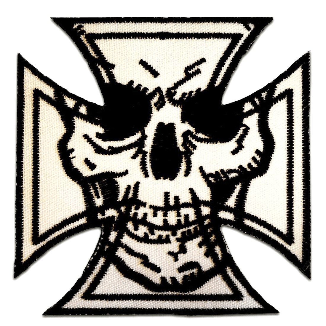 Catch the Patch Aufnäher Bügelbild, Aufbügler, Applikationen, Patches, Flicken, zum aufbügeln, Polyester, Chopper Kreuz Biker - Größe: