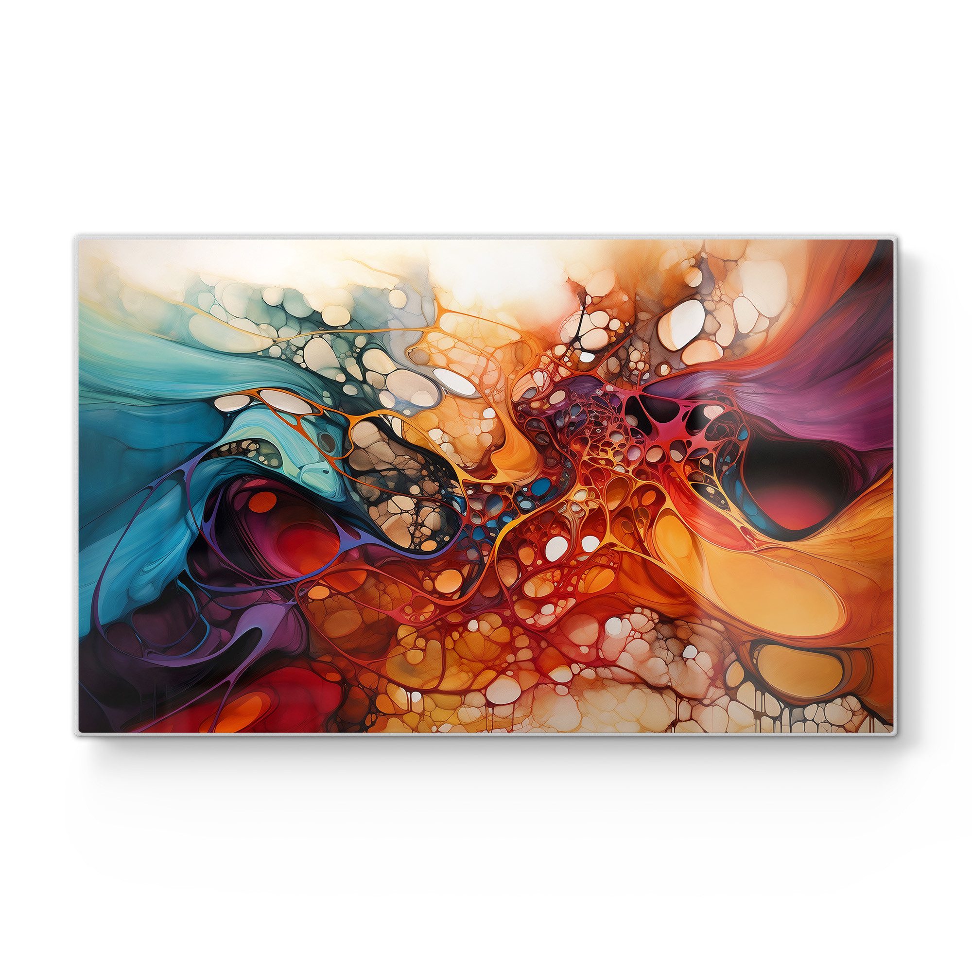 DEQORI Schneidebrett 'Organische Farbwelten', Glas, Platte Frühstücksbrett Schneideplatte