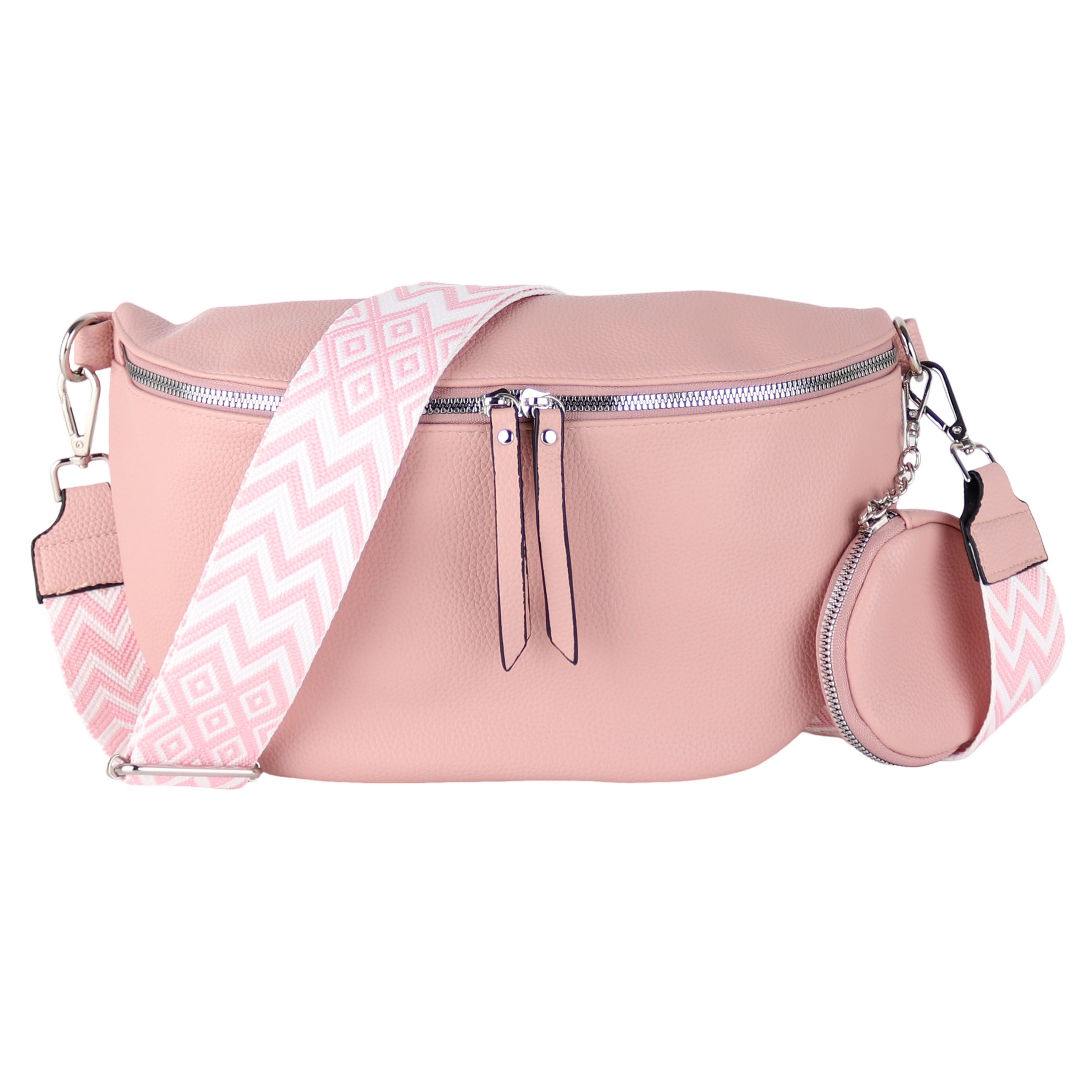 MIRROSI Bauchtasche Damen Сумки, Umhängetasche, Brusttasche, 33x20x10cm oder 24x14x7cm (Schultertasche aus Veganleder für jeden Anlass), Crossbody Bag, Bohemian gemusterten & verstellbaren Schulterriemen