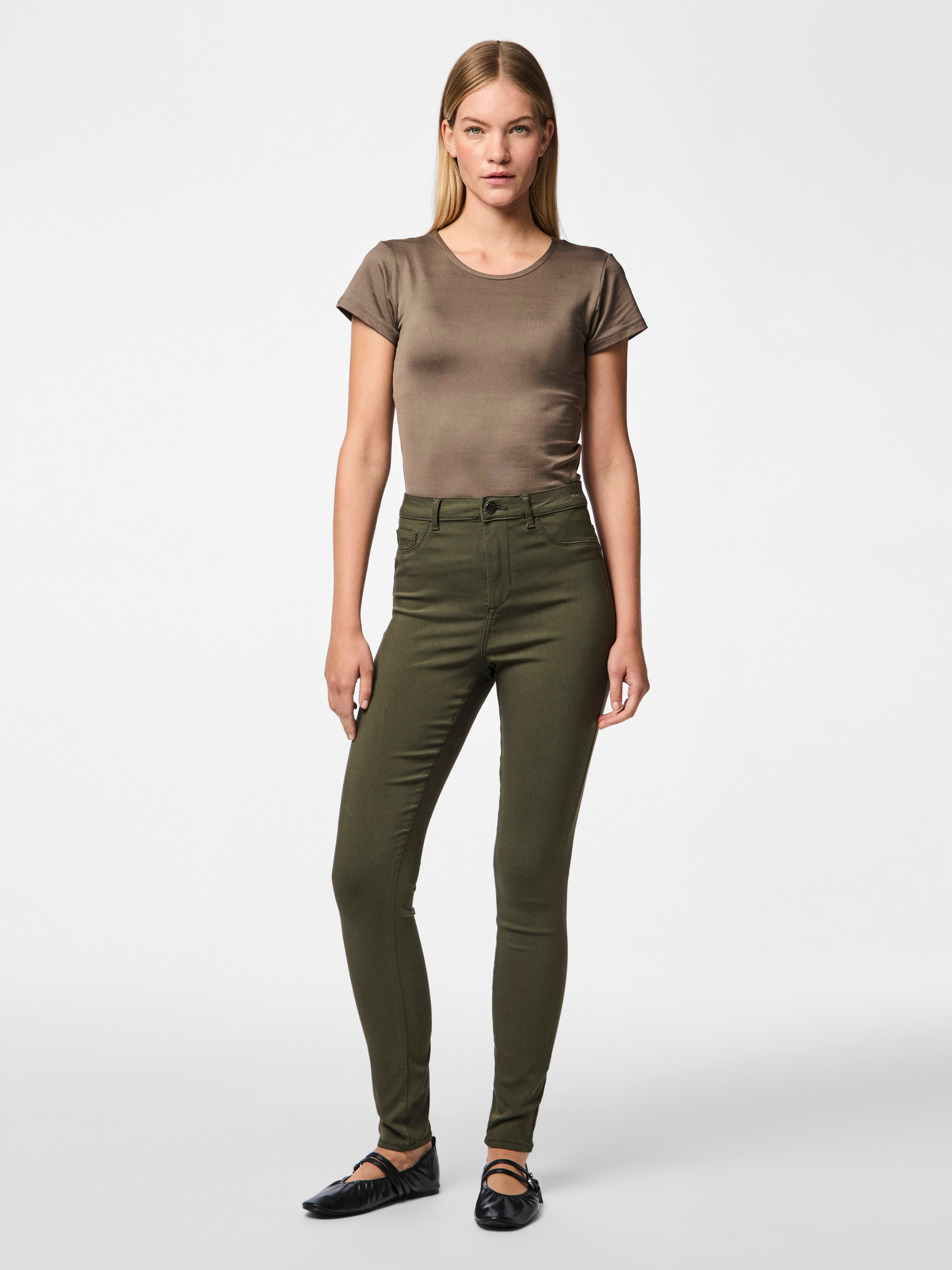 pieces Jeggings PCHIGHSKIN WEAR JEGGINGS Viskosemischung, skinny fit